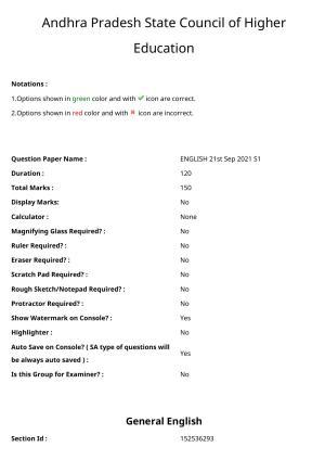 AP EDCET 2021 ENGLISH Question Paper Shift 1