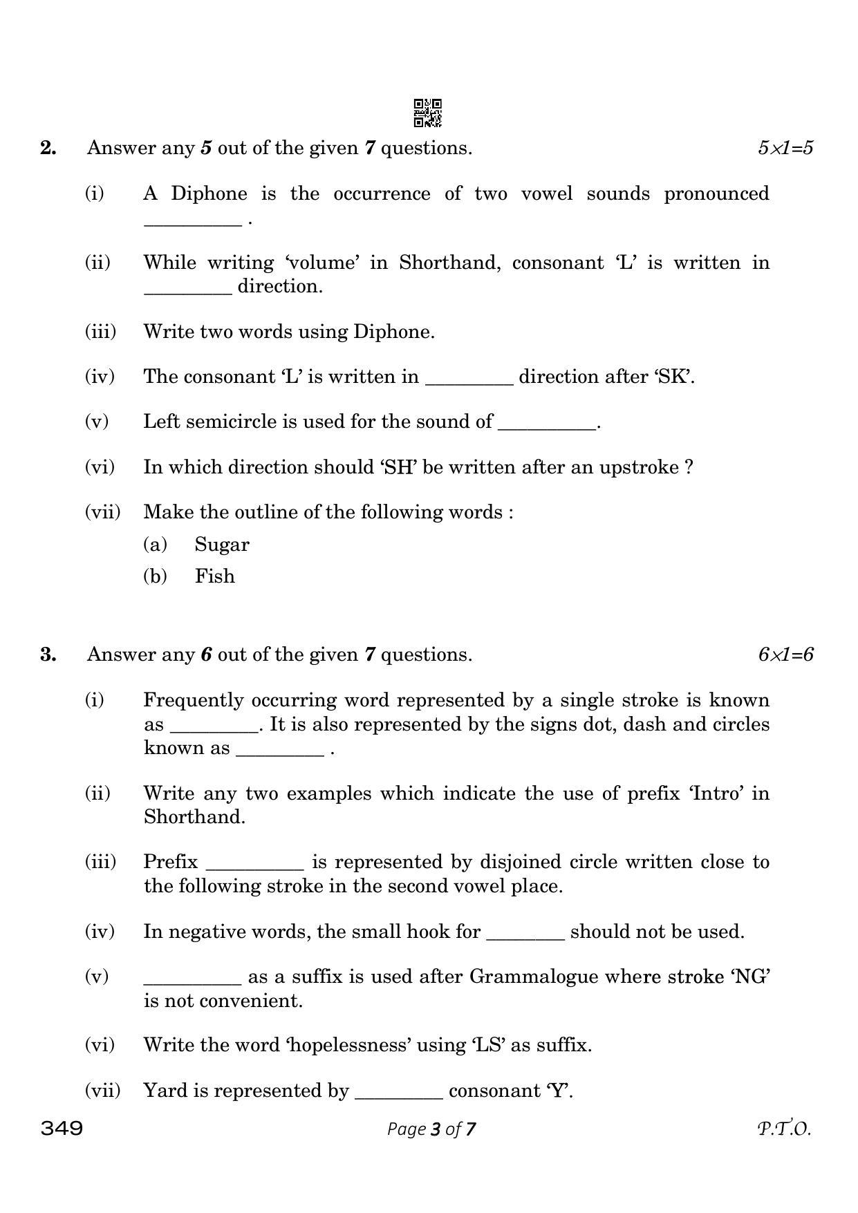 CBSE Class 12 349_Shorthand English 2023 Question Paper - Page 3