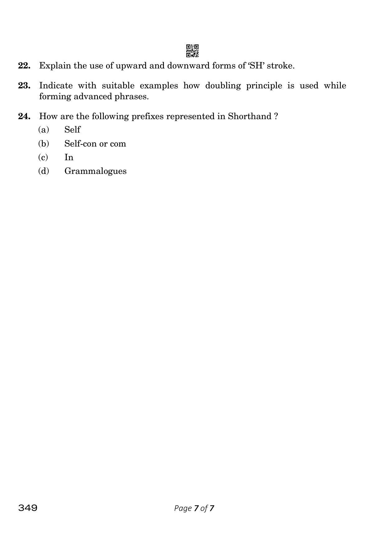 CBSE Class 12 349_Shorthand English 2023 Question Paper - Page 7