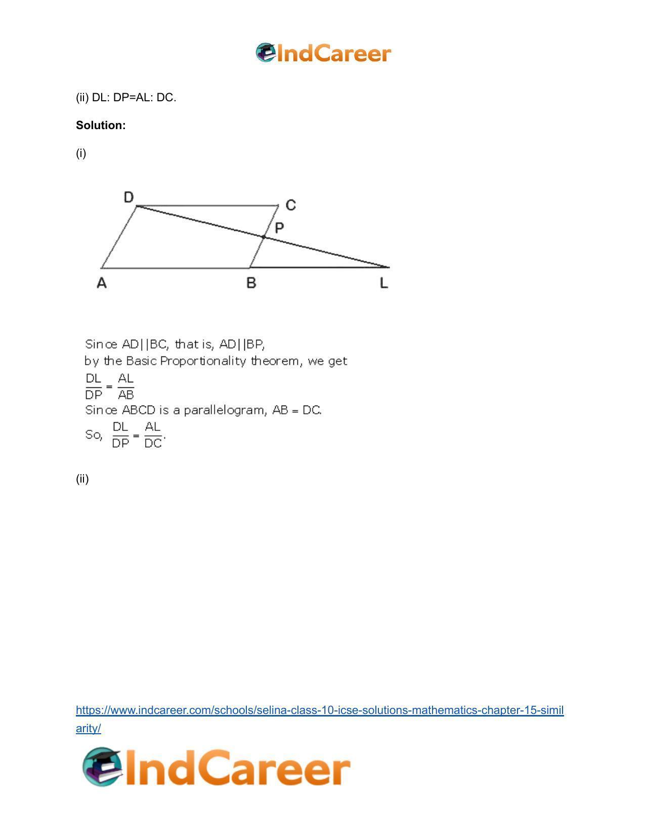 Selina Class 10 ICSE Solutions Mathematics : Chapter 15- Similarity - Page 5