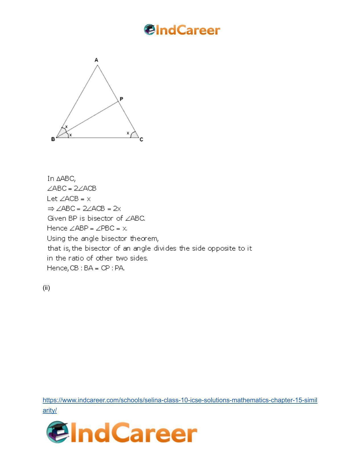 Selina Class 10 ICSE Solutions Mathematics : Chapter 15- Similarity - Page 9