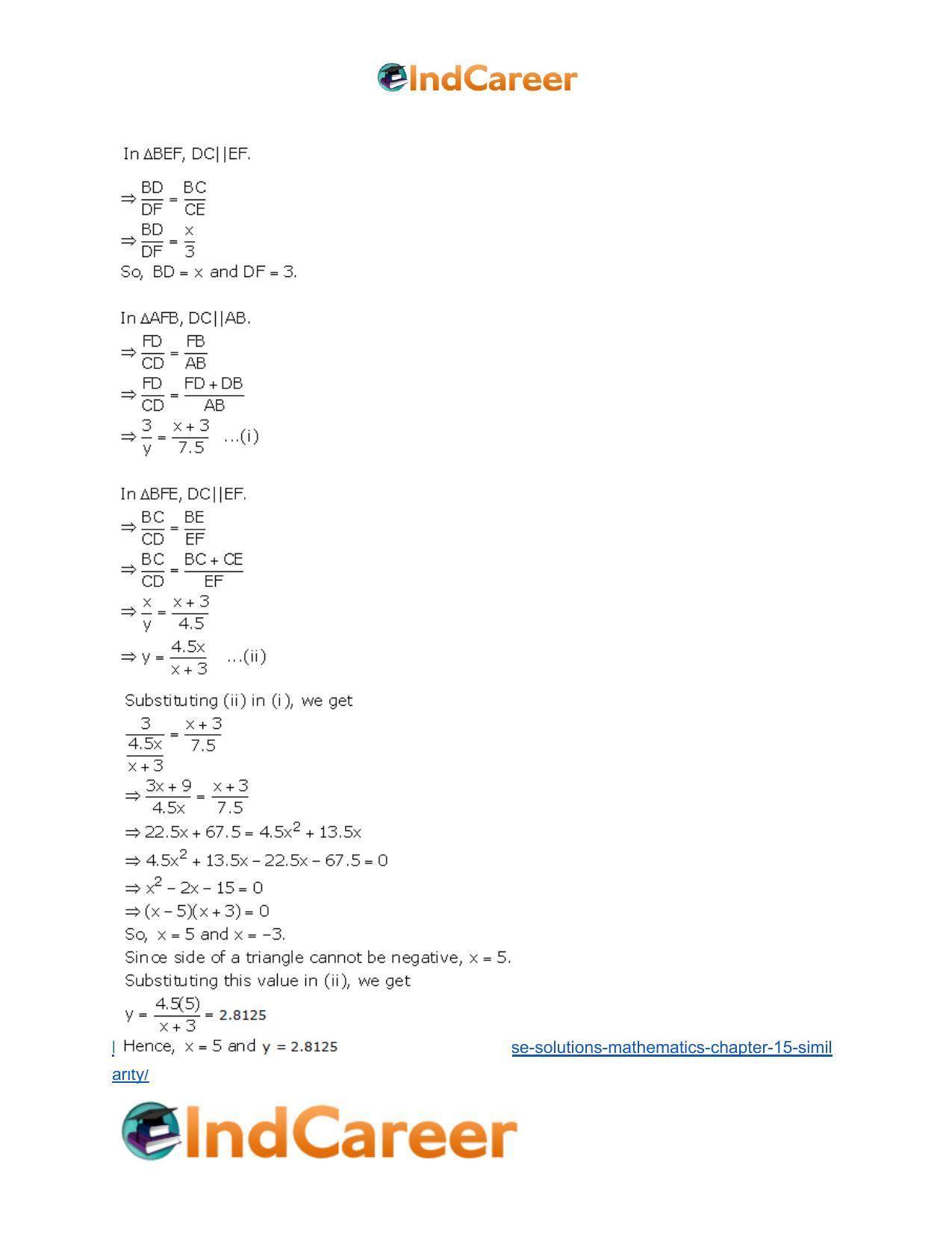 Selina Class 10 ICSE Solutions Mathematics : Chapter 15- Similarity - Page 46