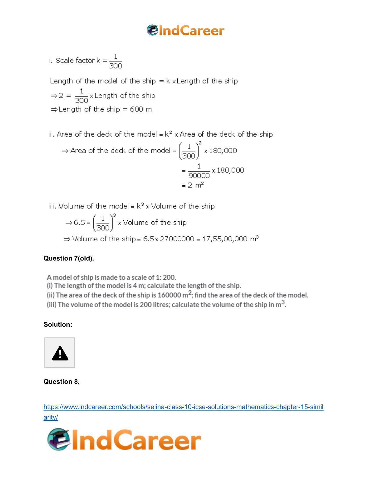 Selina Class 10 ICSE Solutions Mathematics : Chapter 15- Similarity - Page 68