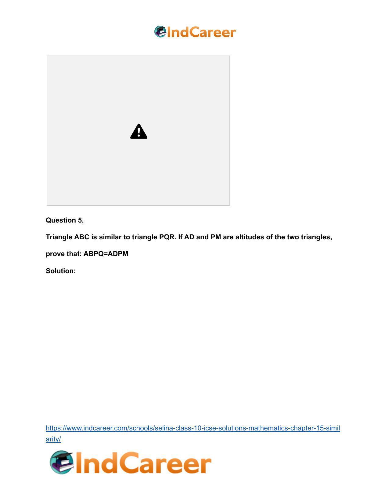 Selina Class 10 ICSE Solutions Mathematics : Chapter 15- Similarity - Page 74