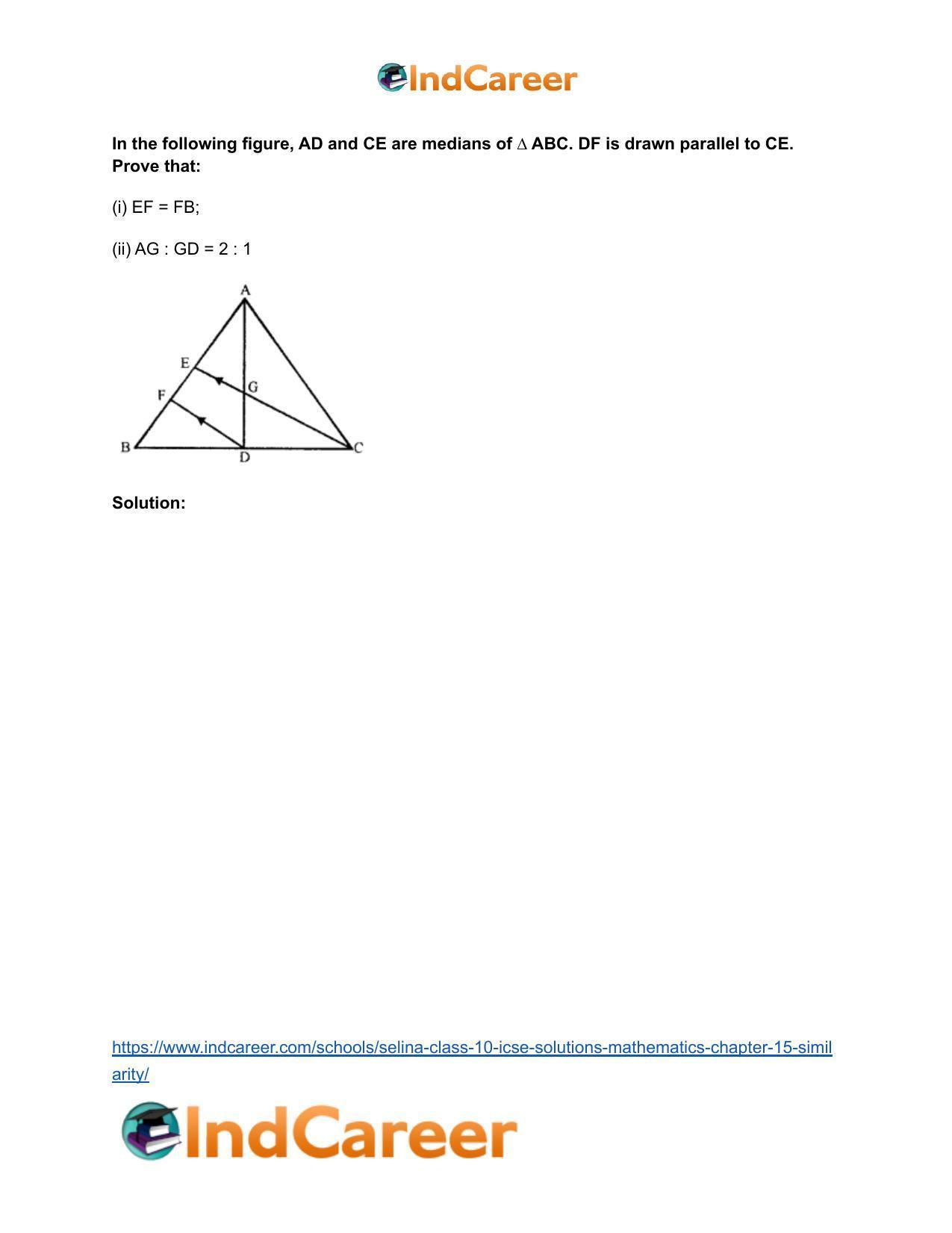 Selina Class 10 ICSE Solutions Mathematics : Chapter 15- Similarity - Page 83