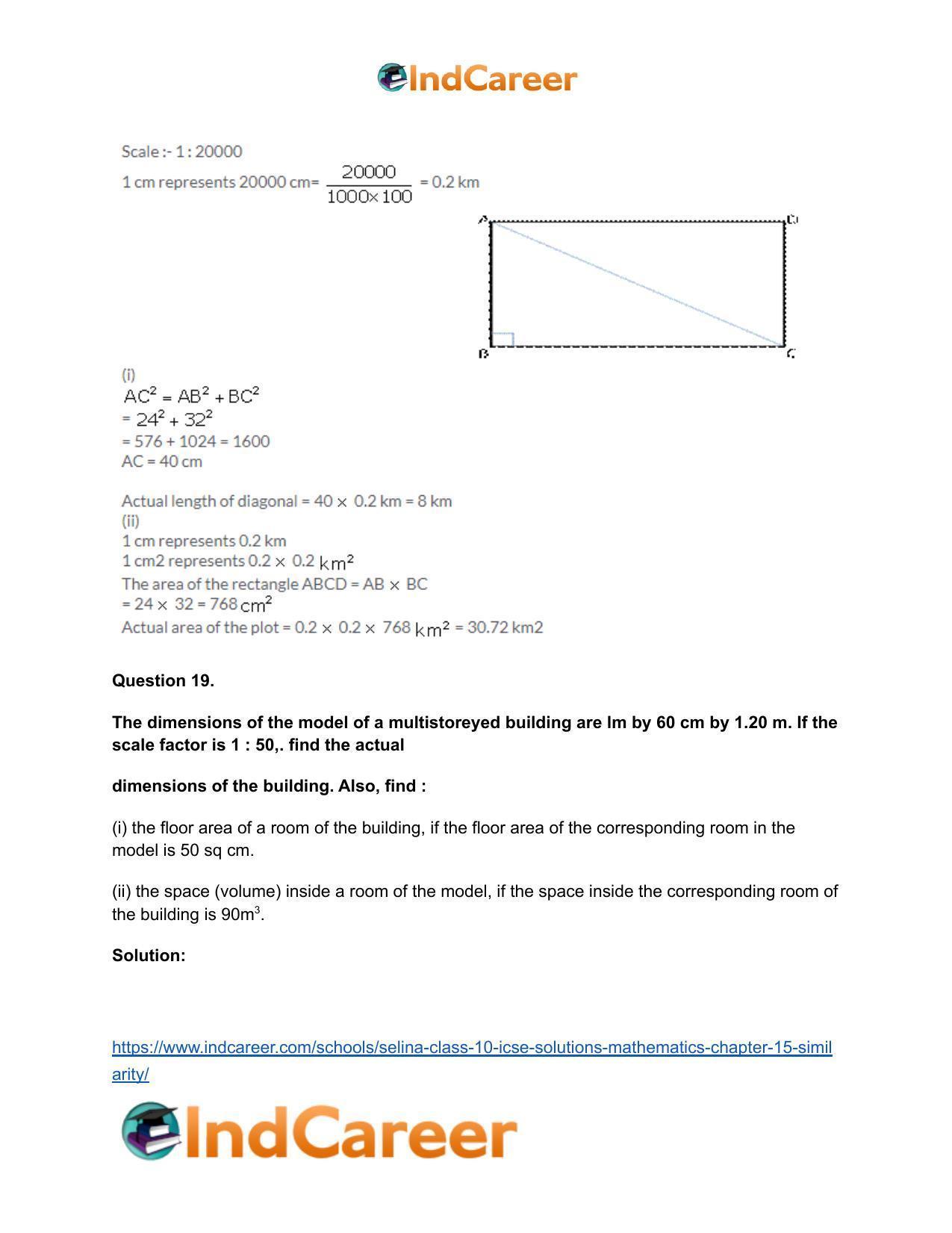 Selina Class 10 ICSE Solutions Mathematics : Chapter 15- Similarity - Page 88