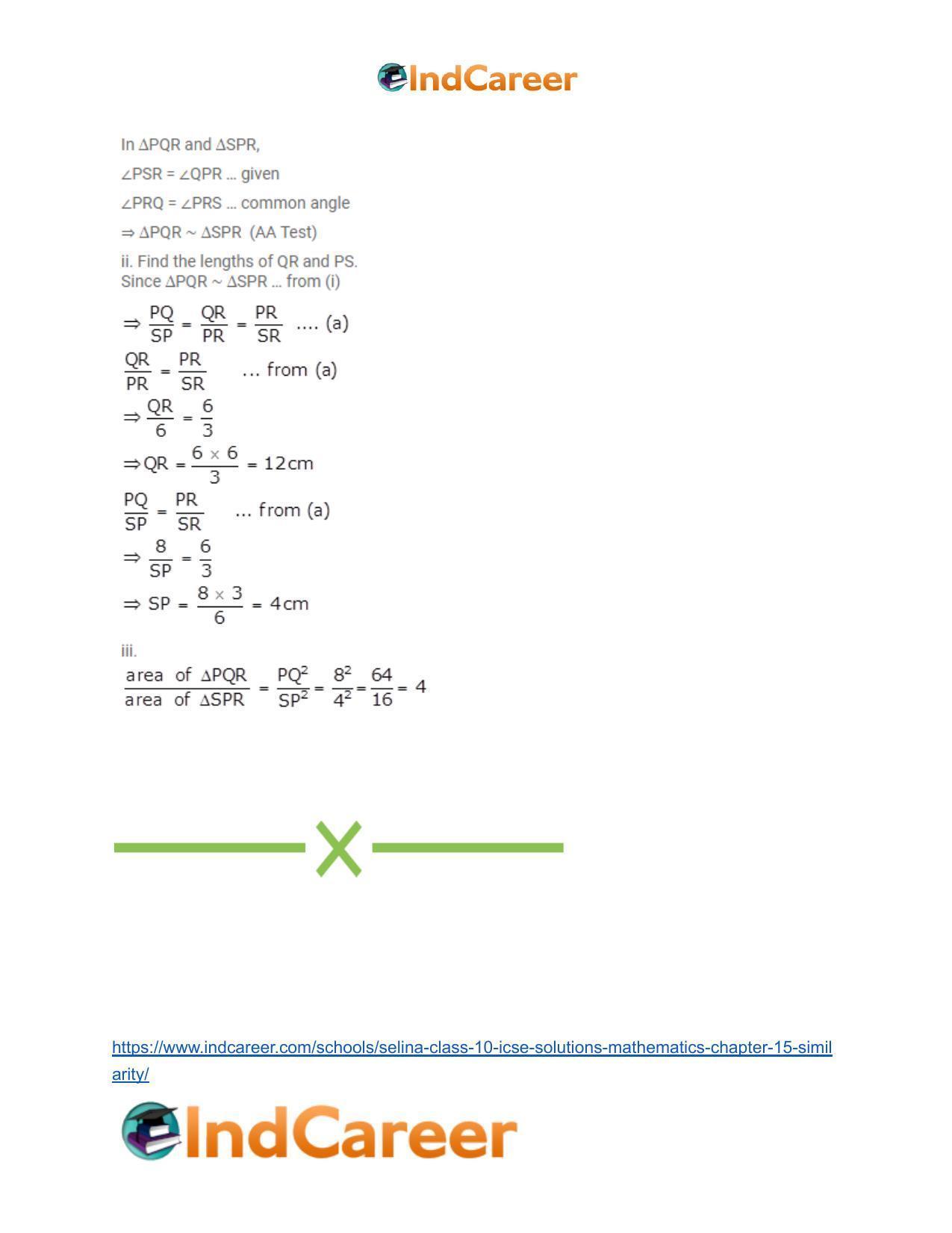 Selina Class 10 ICSE Solutions Mathematics : Chapter 15- Similarity - Page 101