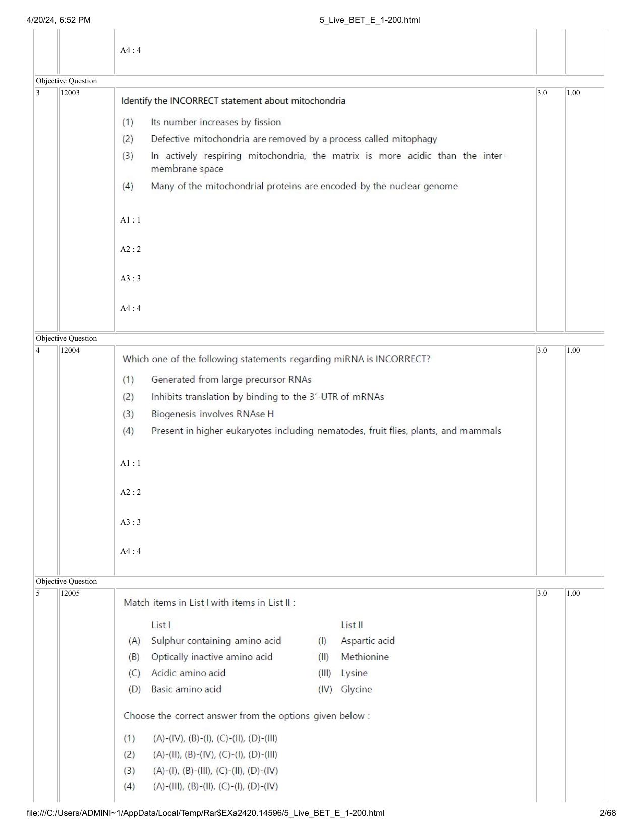 BET 2024 Question Paper - Page 2