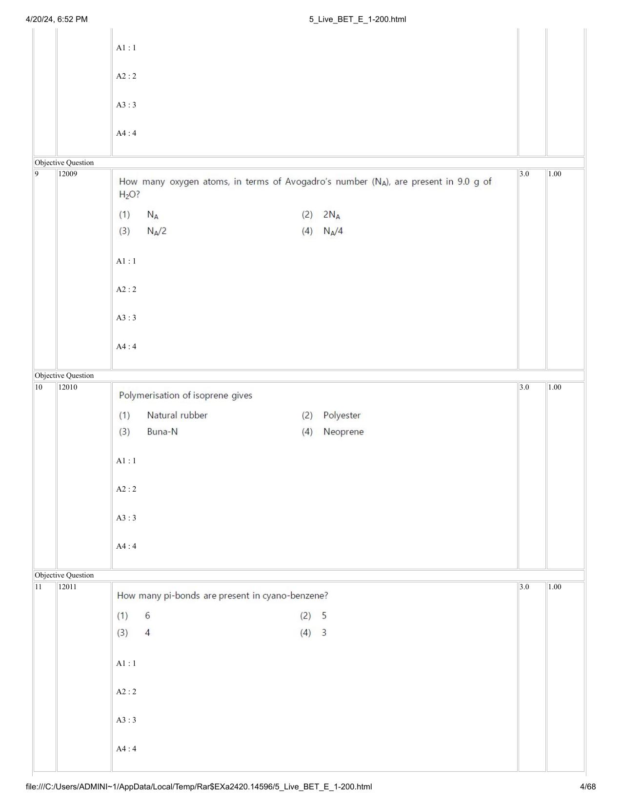 BET 2024 Question Paper - Page 4