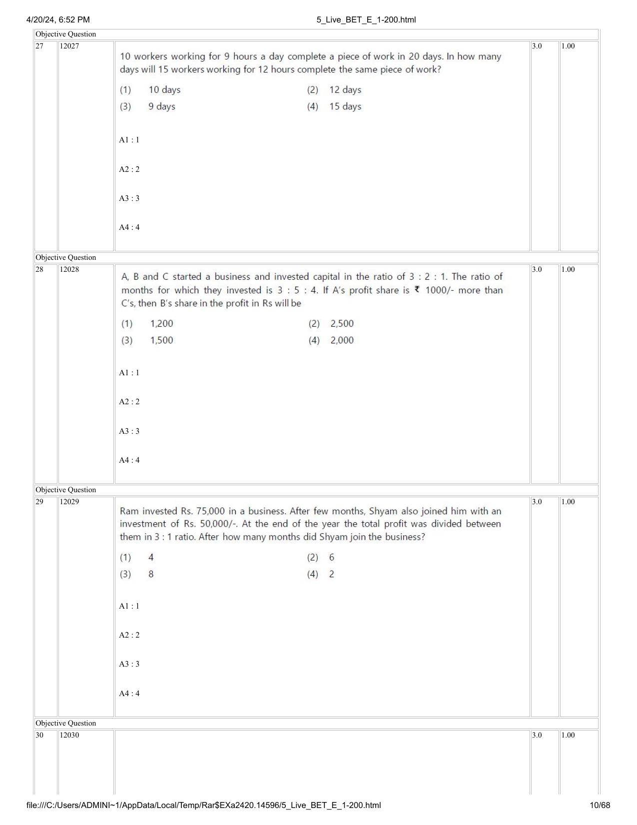 BET 2024 Question Paper - Page 10