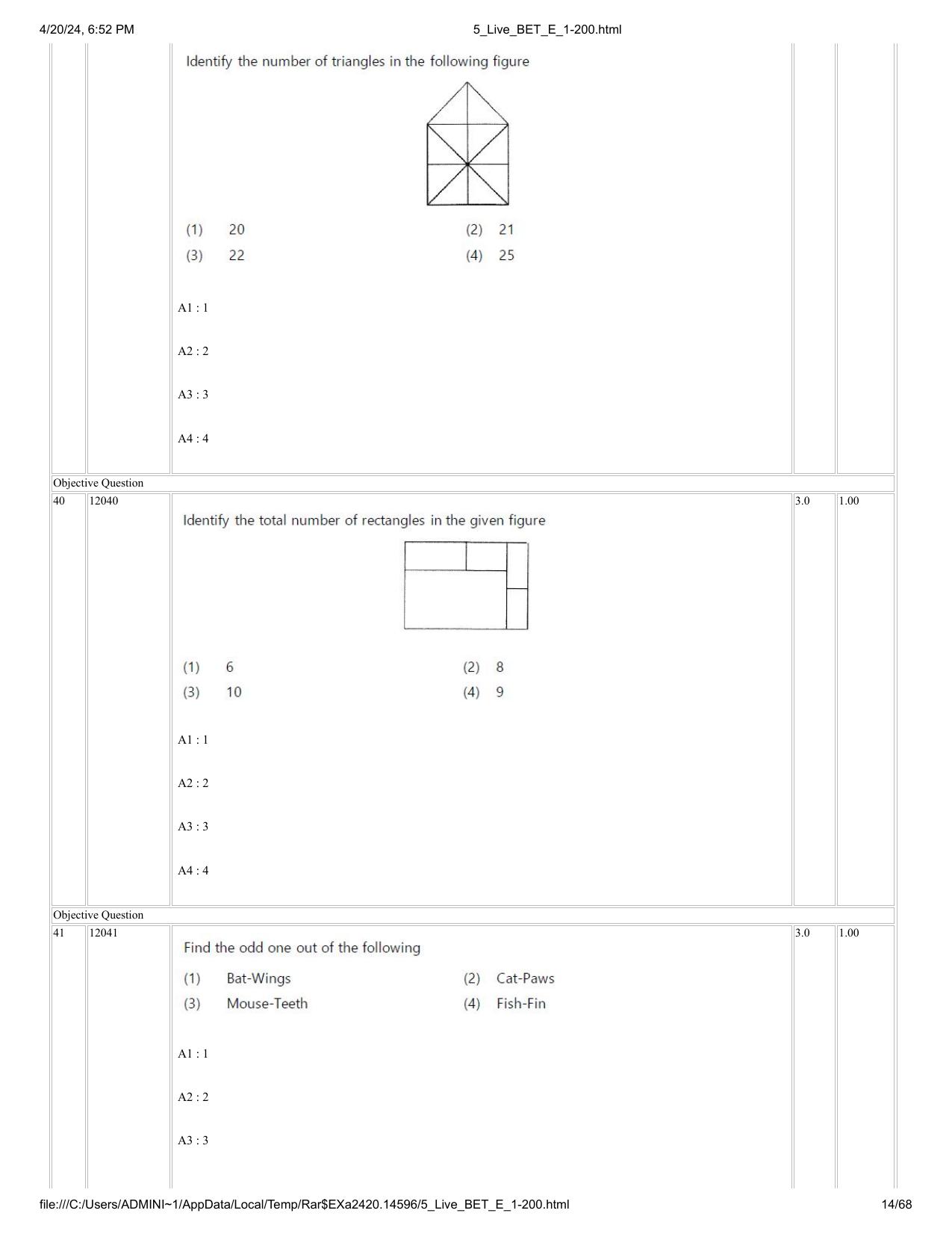 BET 2024 Question Paper - Page 14