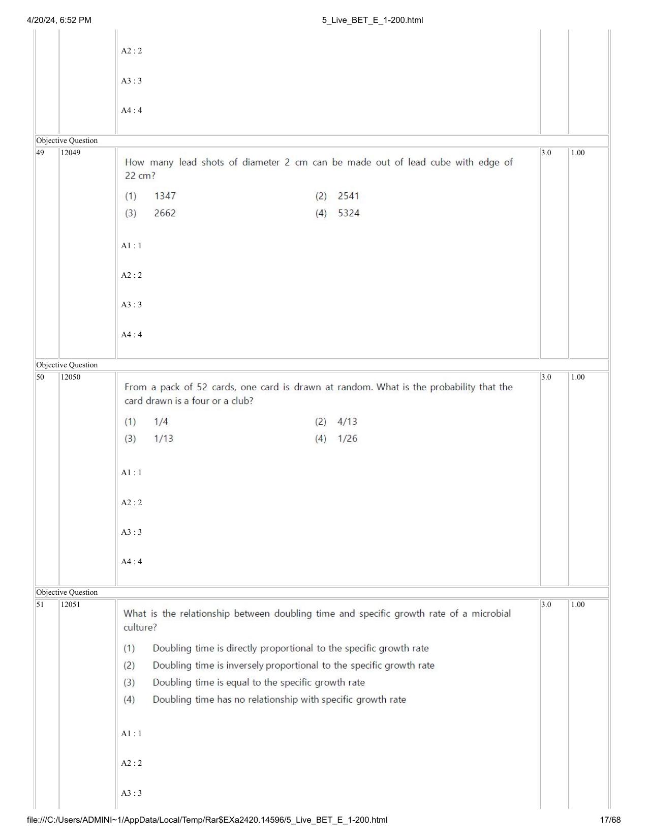 BET 2024 Question Paper - Page 17
