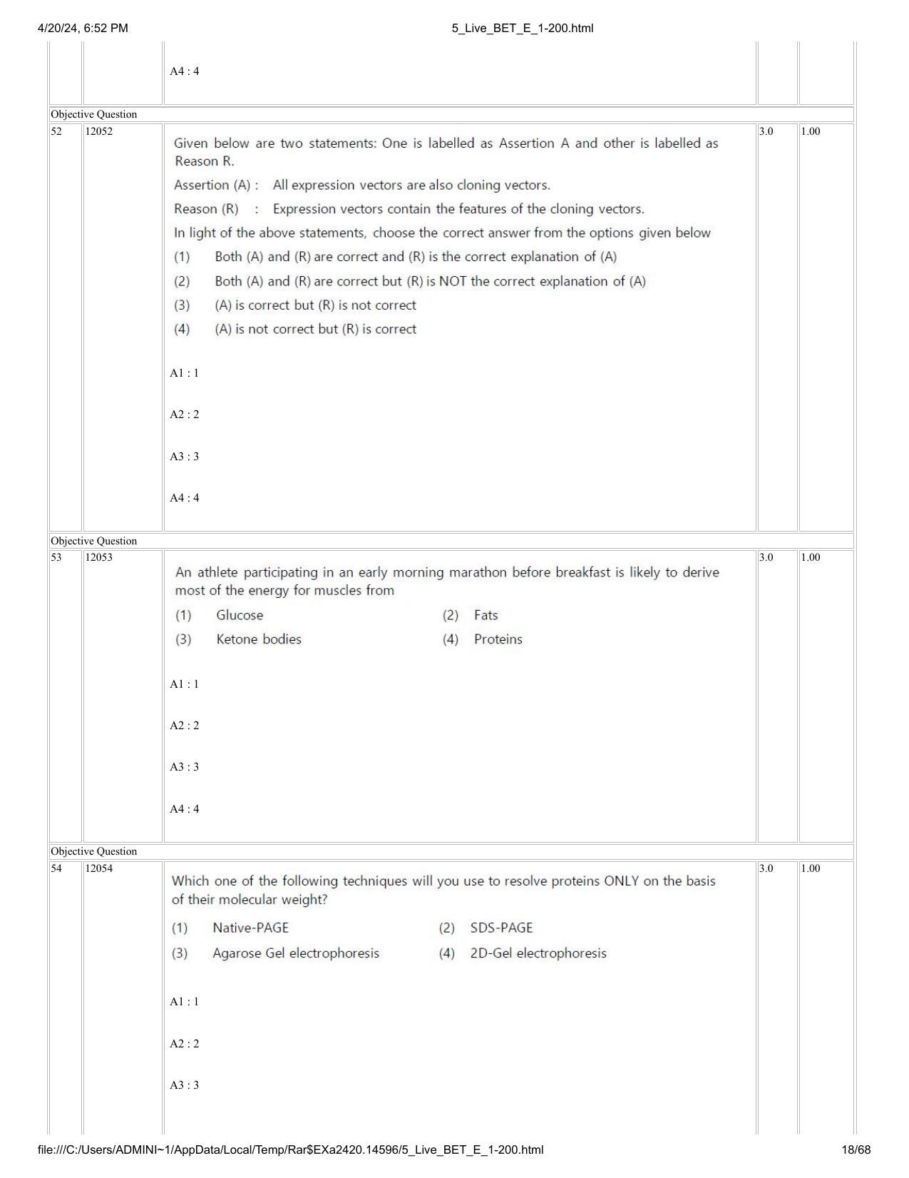 BET 2024 Question Paper - Page 18