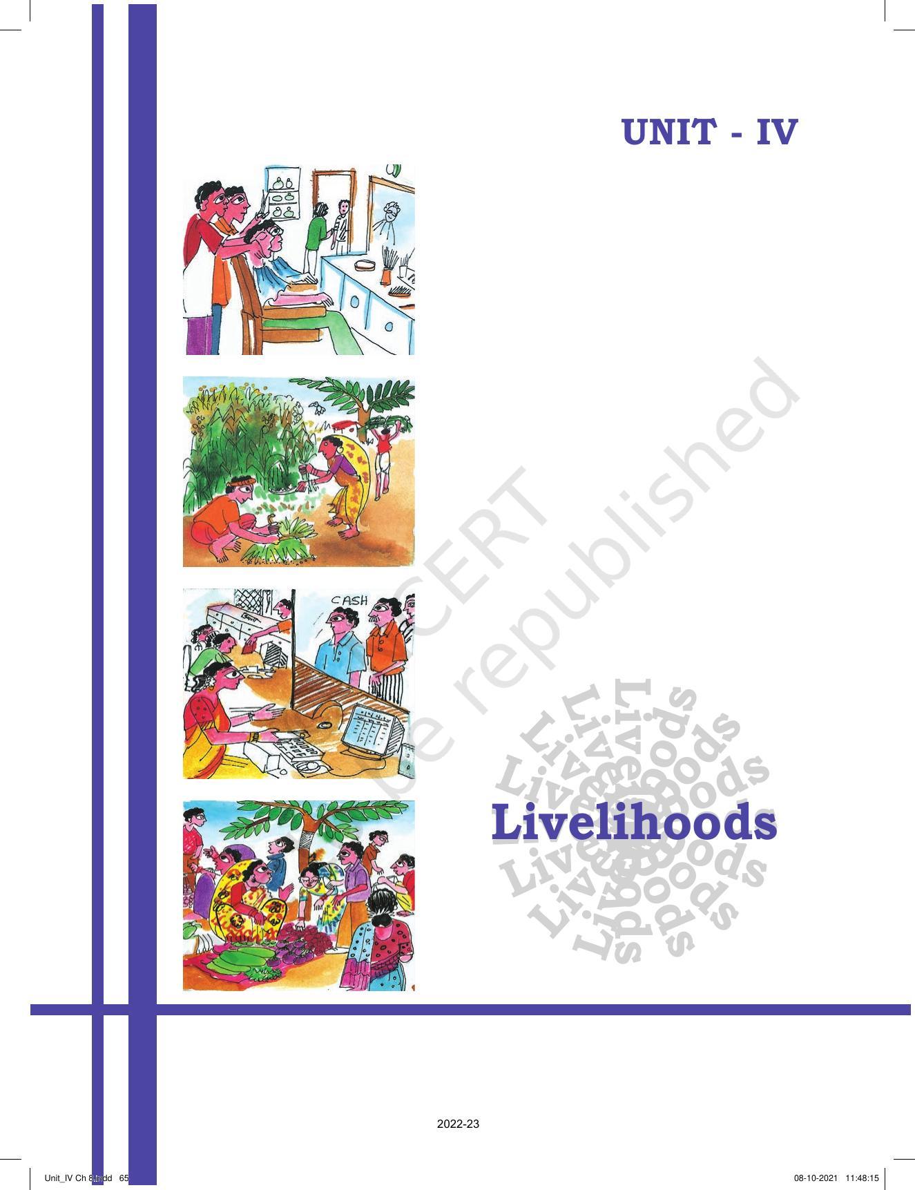 NCERT Book for Class 6 Social Science(Political Science) : Chapter 8-Rural Livelihoods - Page 1