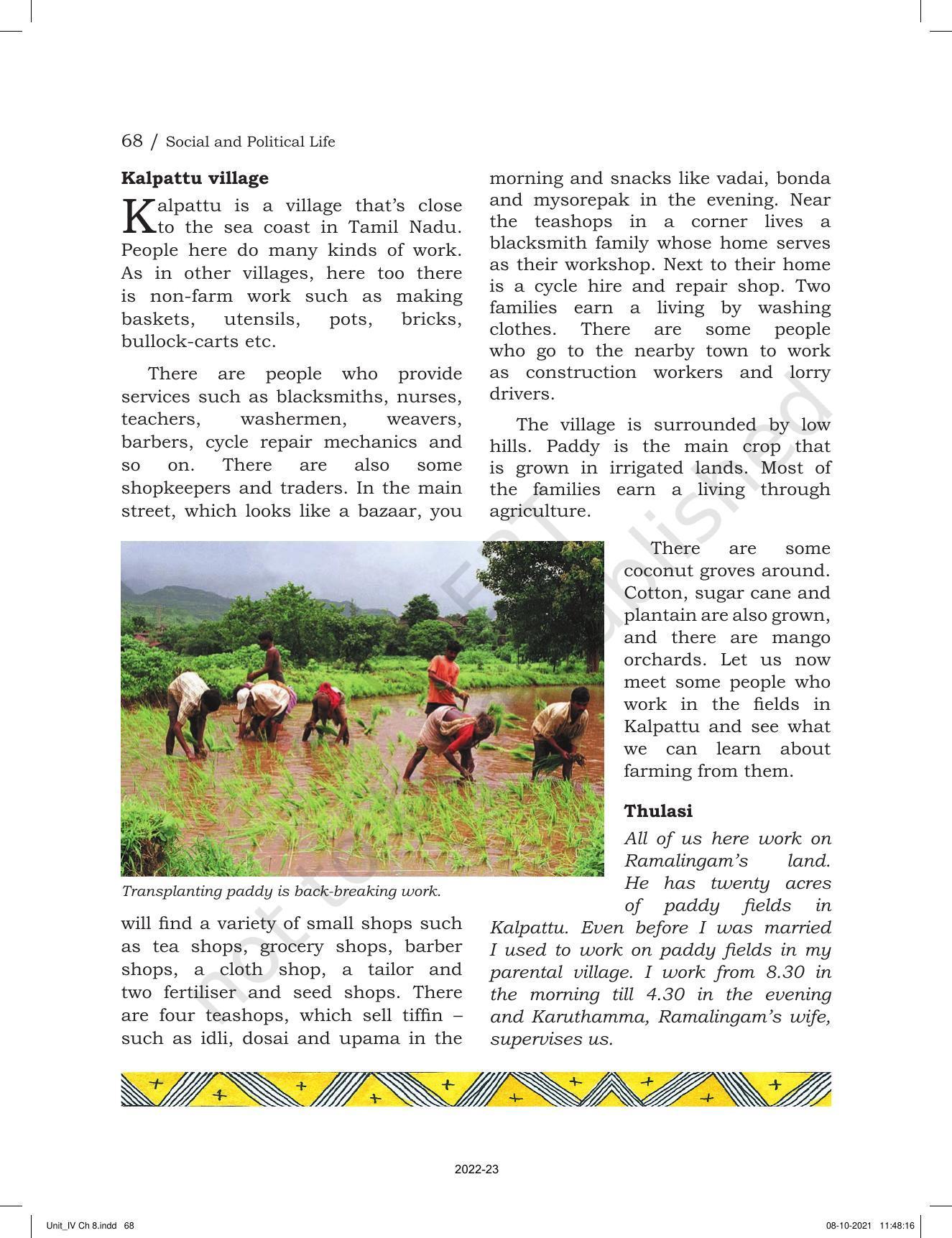 NCERT Book for Class 6 Social Science(Political Science) : Chapter 8-Rural Livelihoods - Page 4