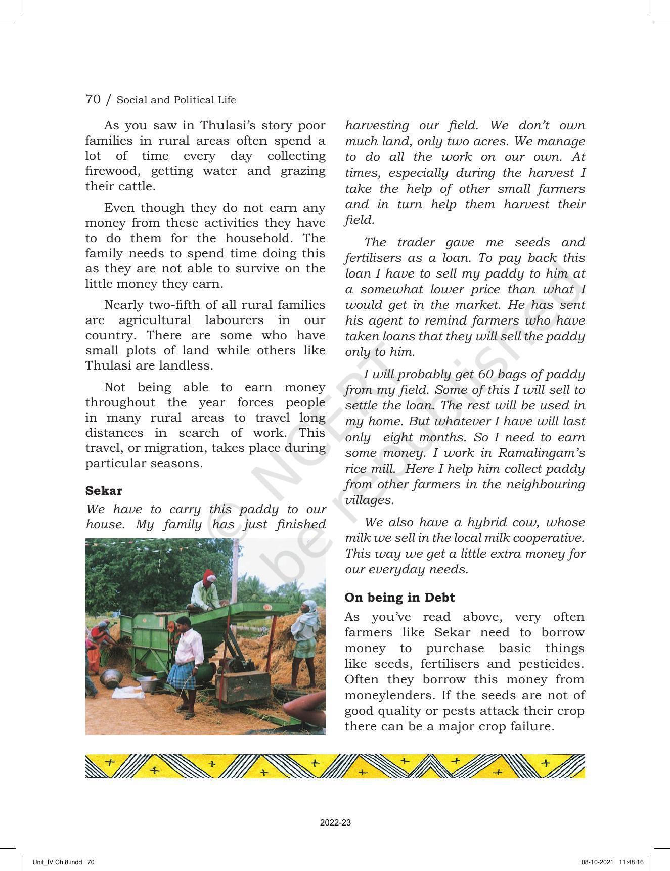 NCERT Book for Class 6 Social Science(Political Science) : Chapter 8-Rural Livelihoods - Page 6