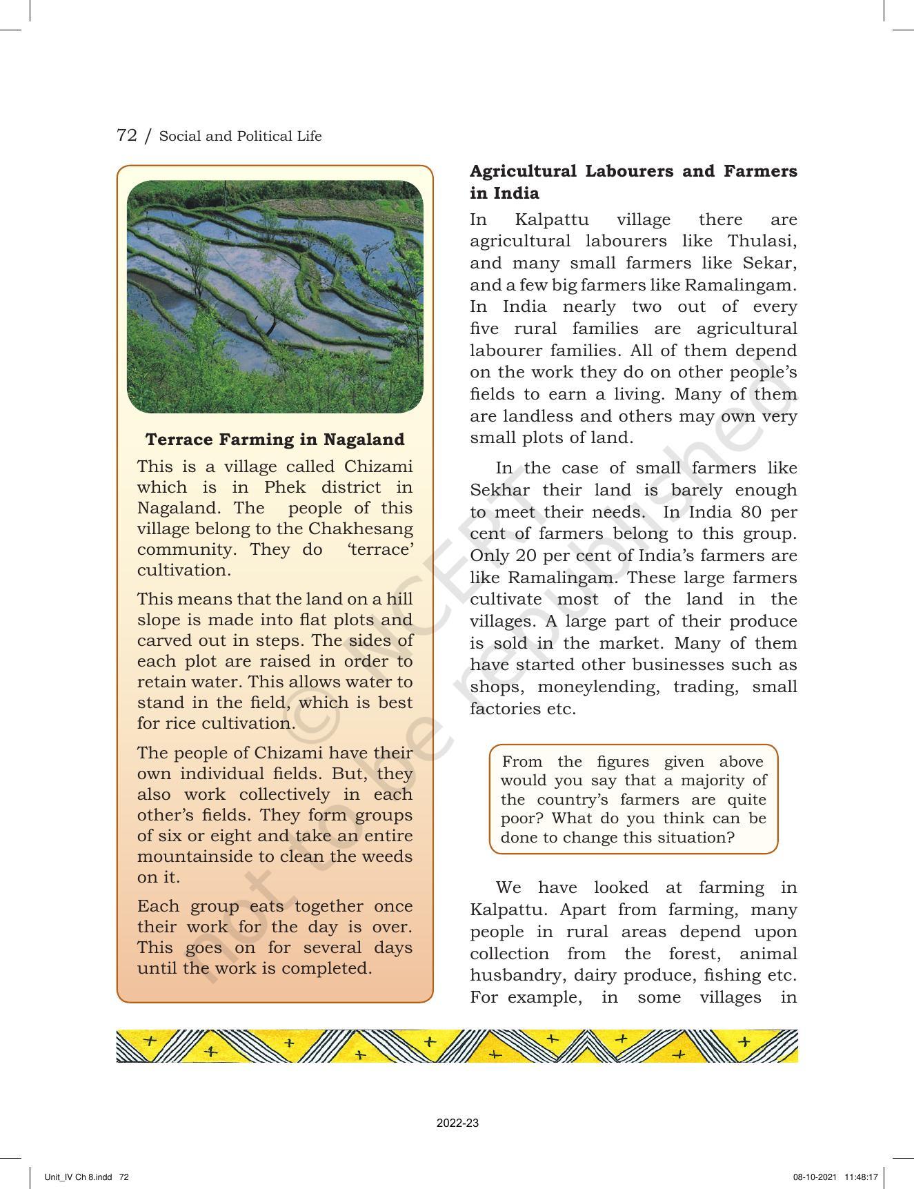 NCERT Book for Class 6 Social Science(Political Science) : Chapter 8-Rural Livelihoods - Page 8