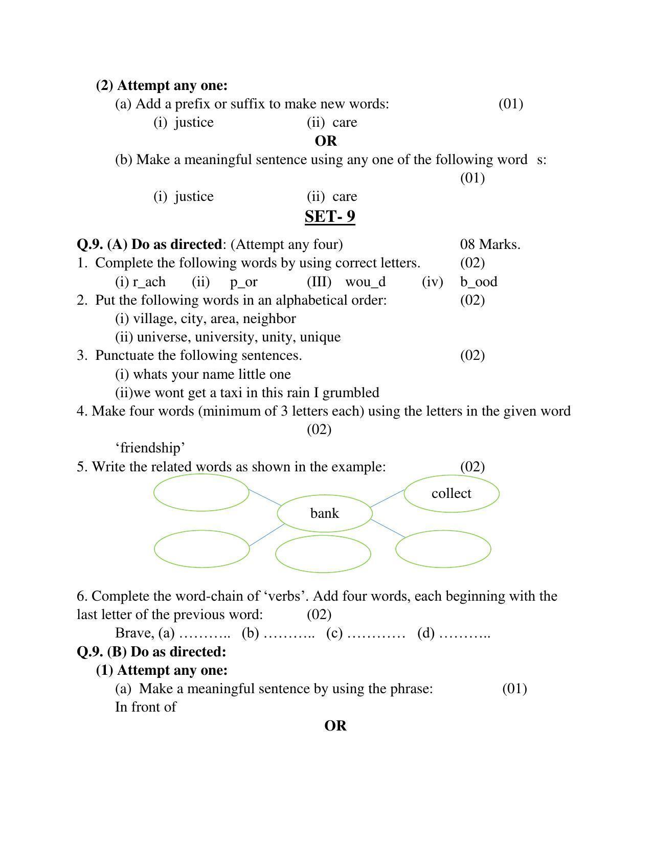 Maharashtra Board Class 10 English Third Language Sample Paper (Urdu Medium) - Page 11