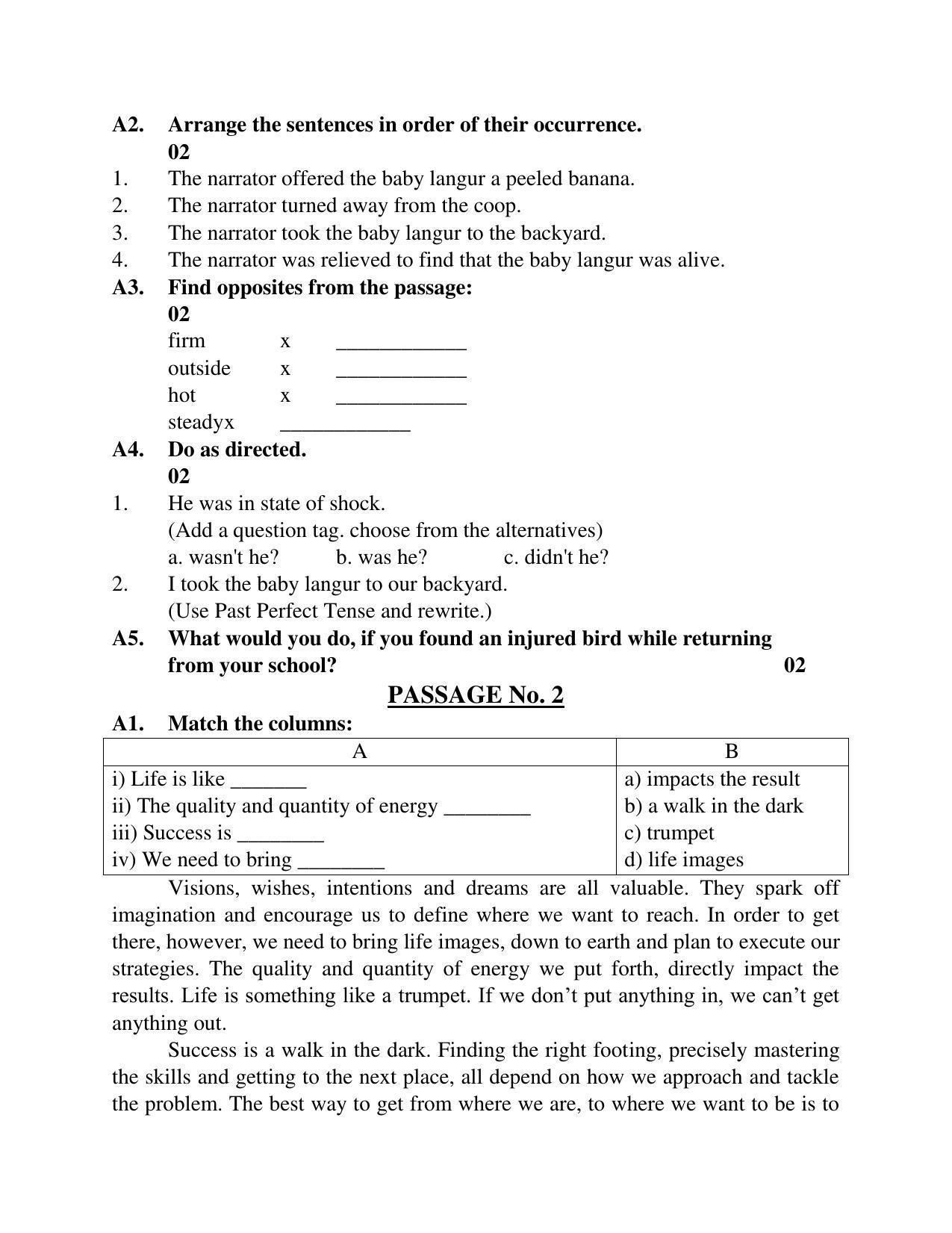 Maharashtra Board Class 10 English Third Language Sample Paper (Urdu Medium) - Page 14