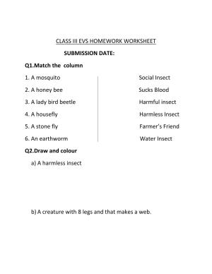 Worksheet for Class 3 EVS Assignment 48 Animals in our Homes