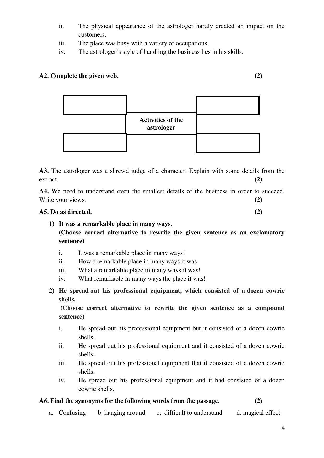 Maharashtra Board Class 12 इंग्रजी : तृतीय भाषा (माध्यम मराठी) 2023 Question Bank - Page 4