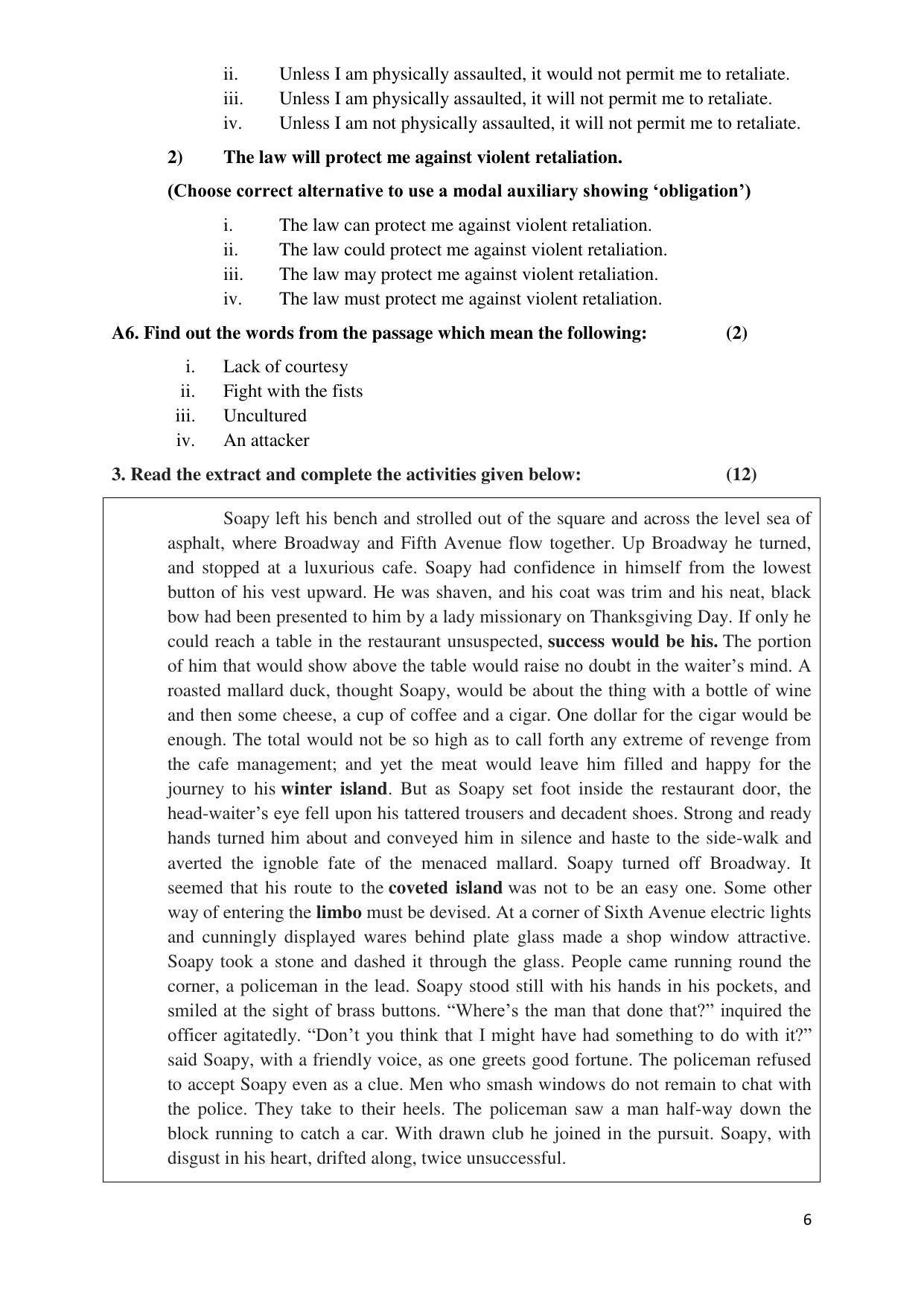 Maharashtra Board Class 12 इंग्रजी : तृतीय भाषा (माध्यम मराठी) 2023 Question Bank - Page 6