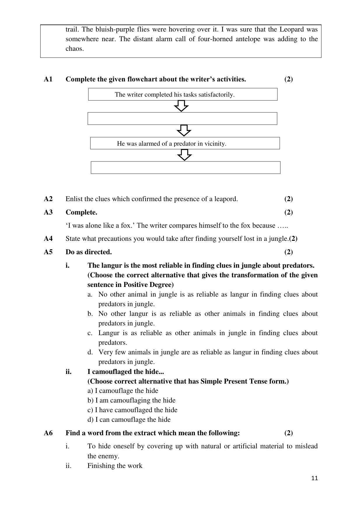 Maharashtra Board Class 12 इंग्रजी : तृतीय भाषा (माध्यम मराठी) 2023 Question Bank - Page 11