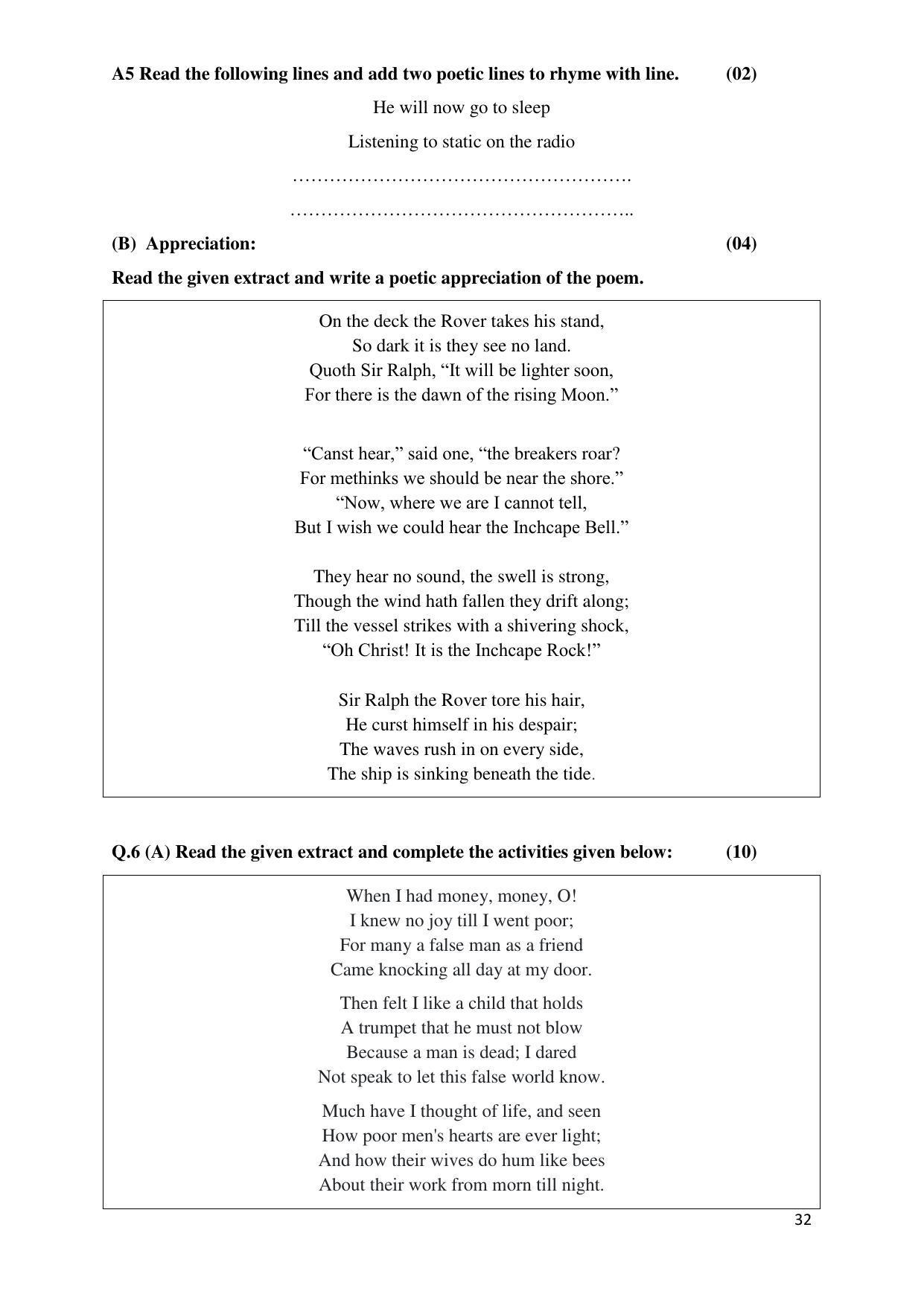 Maharashtra Board Class 12 इंग्रजी : तृतीय भाषा (माध्यम मराठी) 2023 Question Bank - Page 32