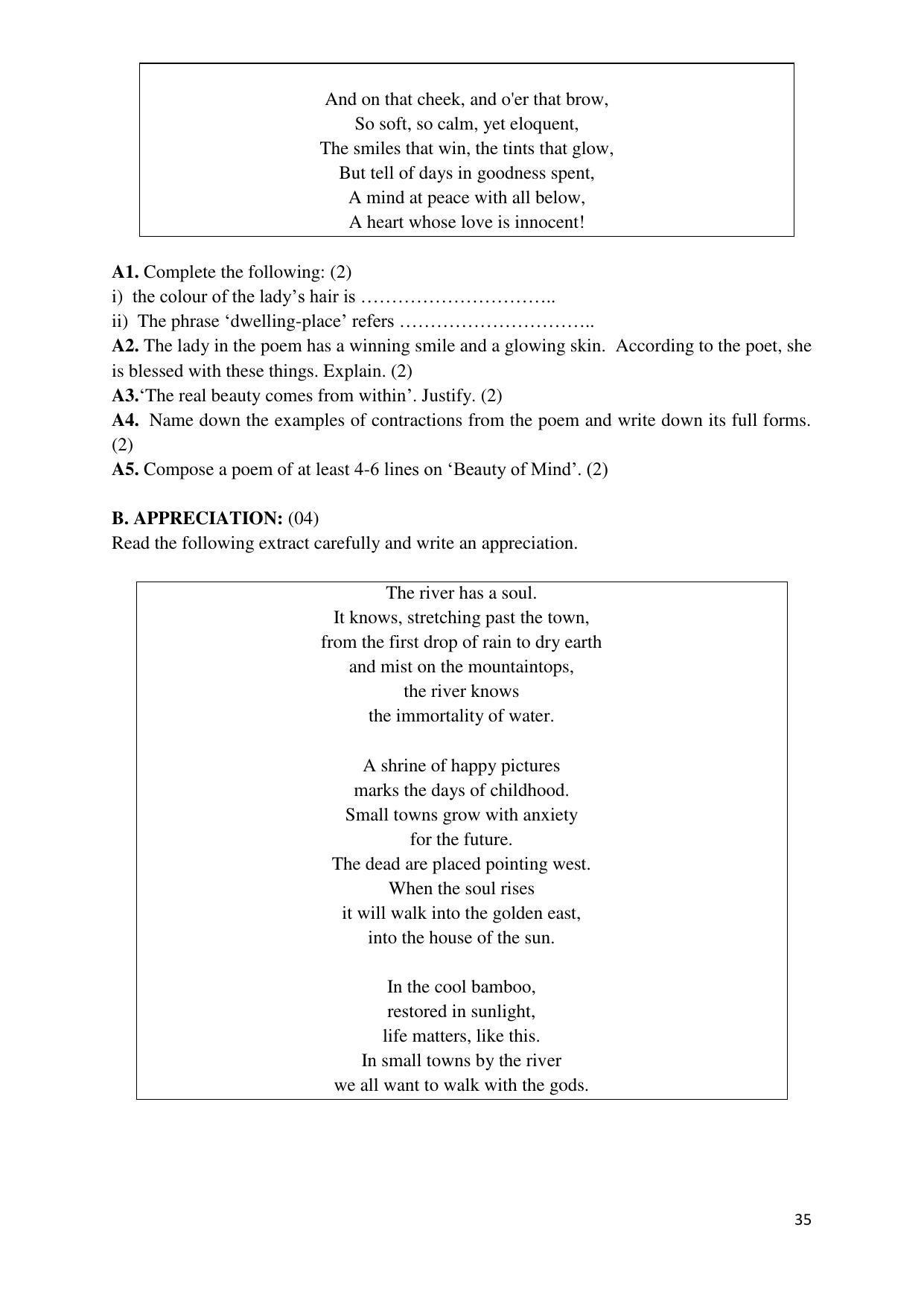 Maharashtra Board Class 12 इंग्रजी : तृतीय भाषा (माध्यम मराठी) 2023 Question Bank - Page 35