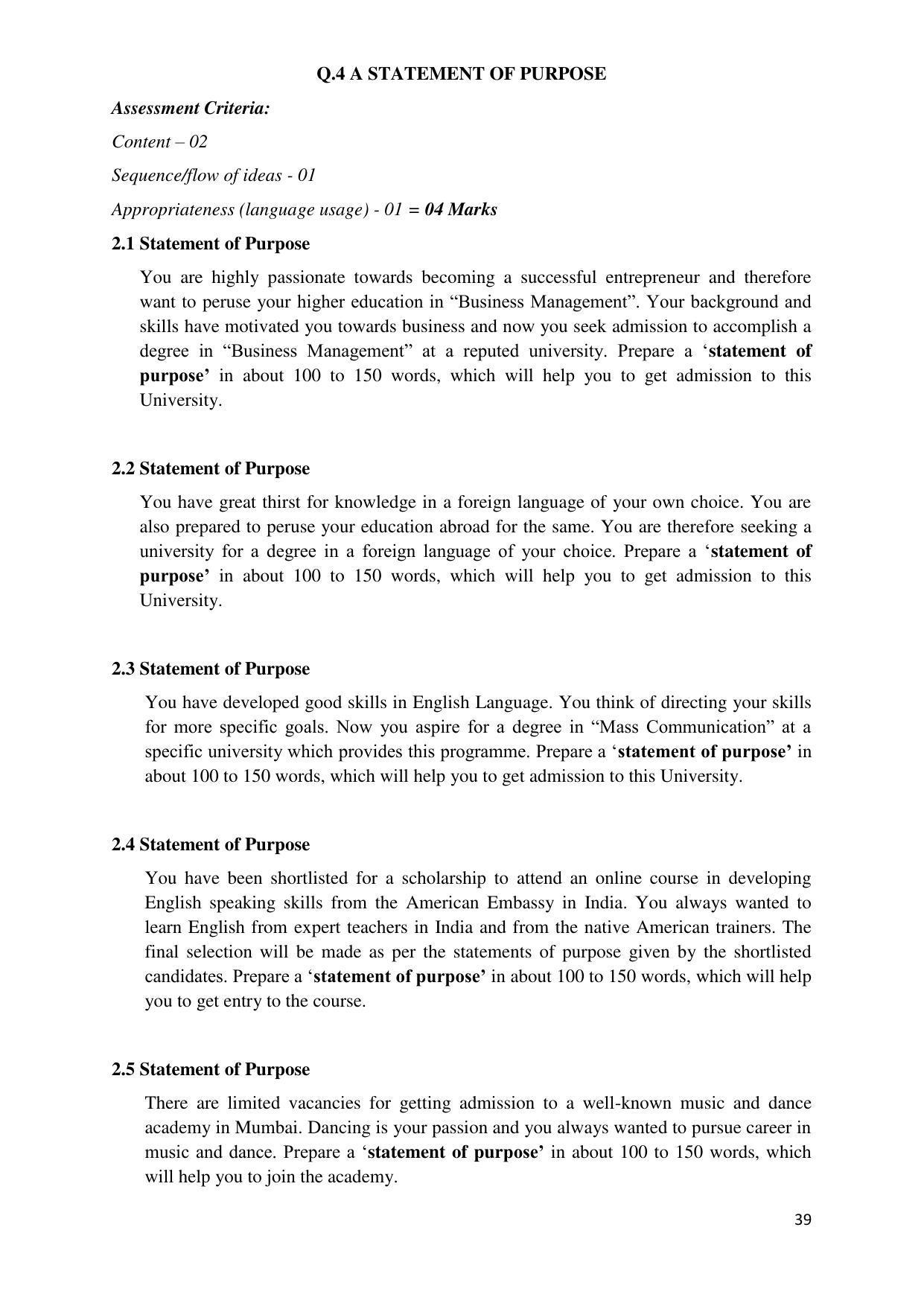 Maharashtra Board Class 12 इंग्रजी : तृतीय भाषा (माध्यम मराठी) 2023 Question Bank - Page 39
