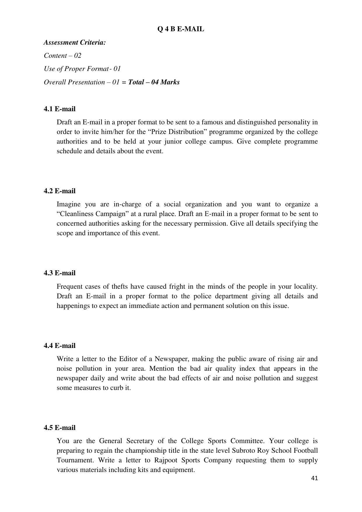 Maharashtra Board Class 12 इंग्रजी : तृतीय भाषा (माध्यम मराठी) 2023 Question Bank - Page 41