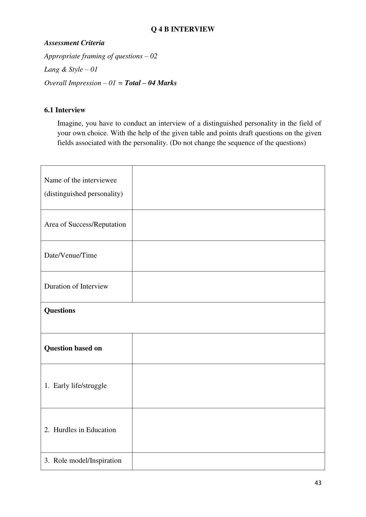 Maharashtra Board Class 12 इंग्रजी : तृतीय भाषा (माध्यम मराठी) 2023 Question Bank - Page 43