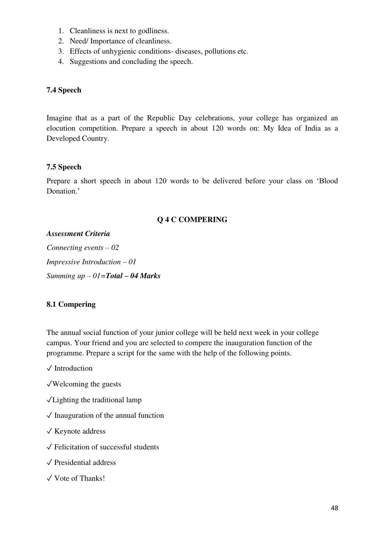 Maharashtra Board Class 12 इंग्रजी : तृतीय भाषा (माध्यम मराठी) 2023 Question Bank - Page 48