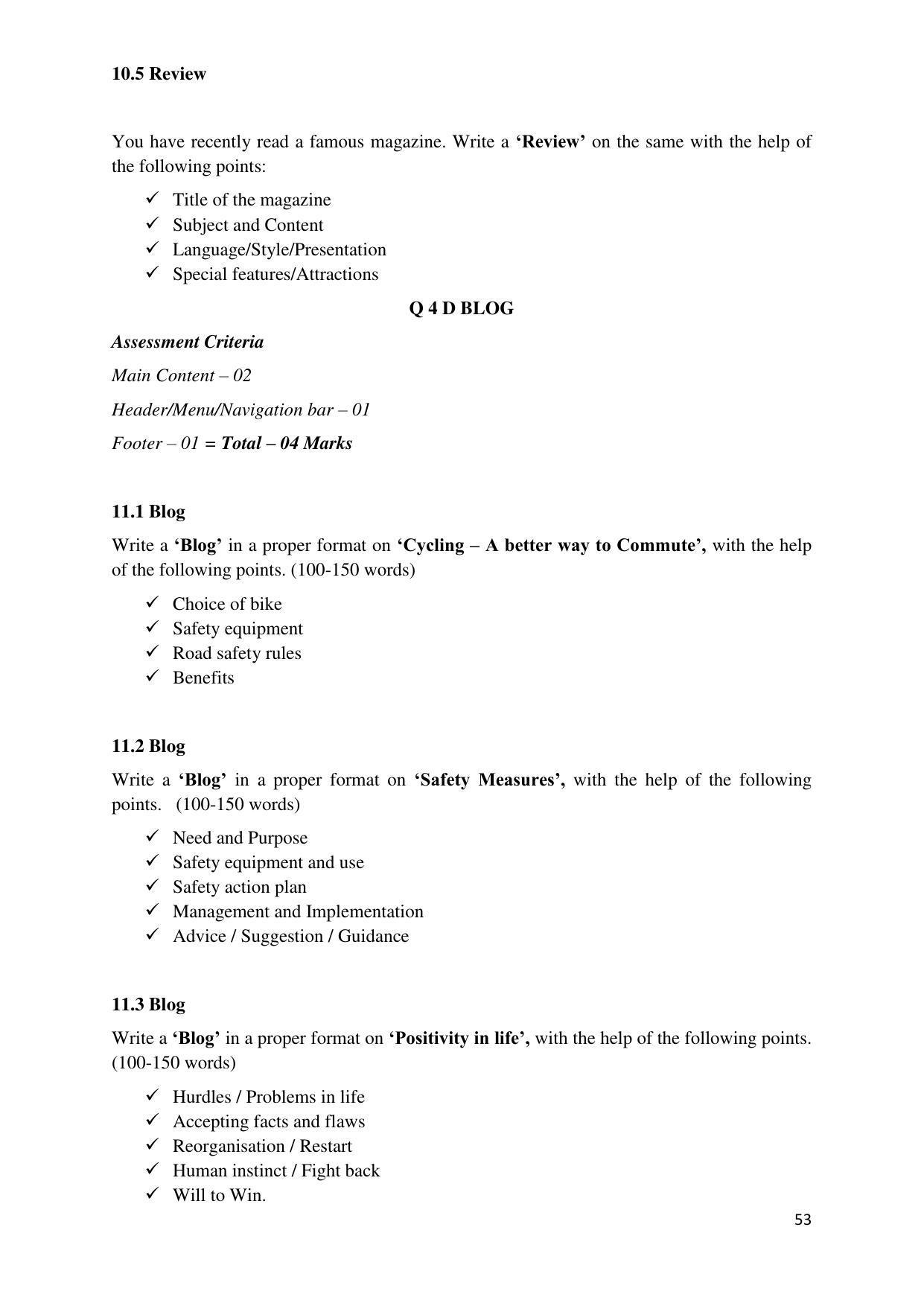 Maharashtra Board Class 12 इंग्रजी : तृतीय भाषा (माध्यम मराठी) 2023 Question Bank - Page 53