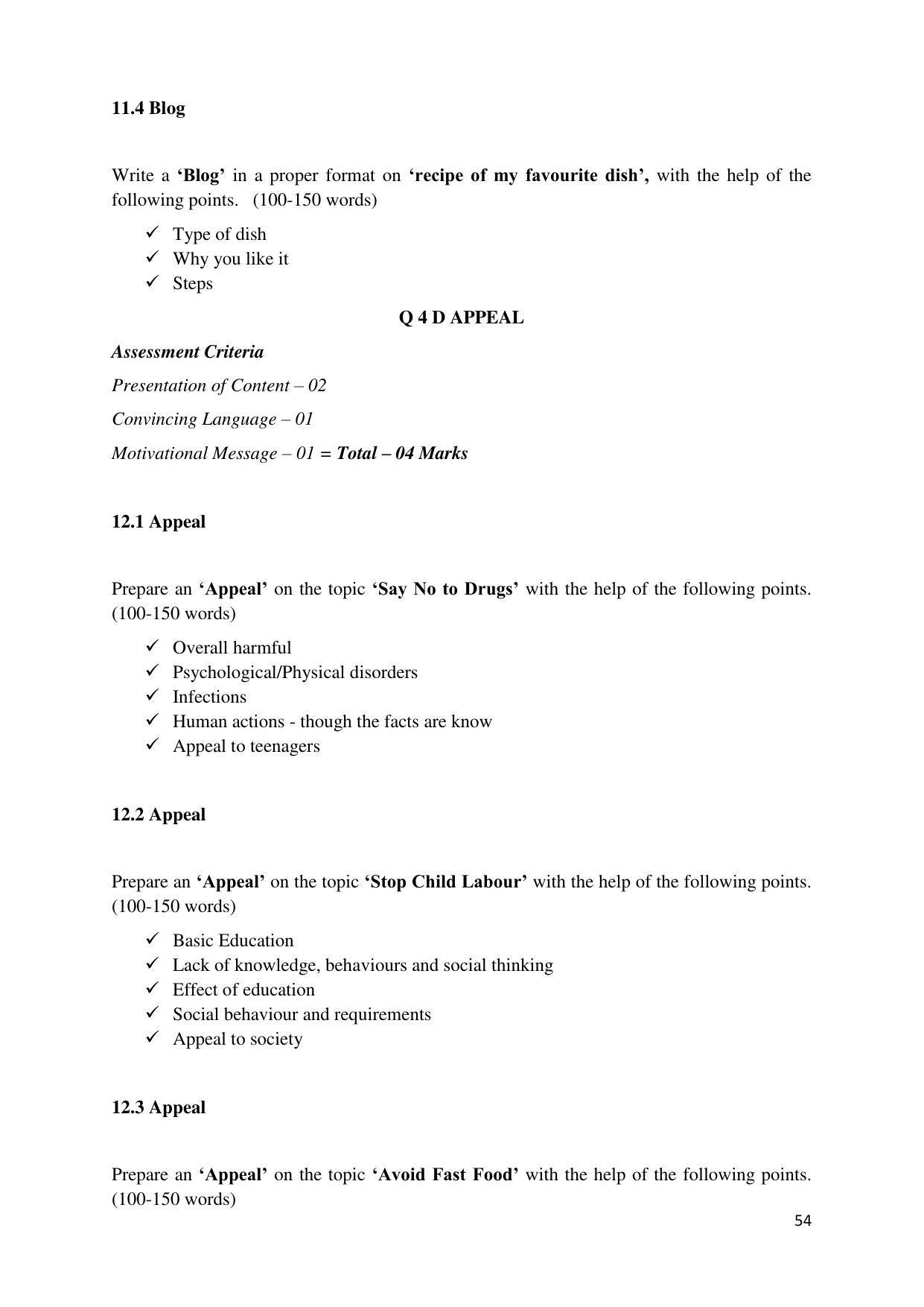 Maharashtra Board Class 12 इंग्रजी : तृतीय भाषा (माध्यम मराठी) 2023 Question Bank - Page 54