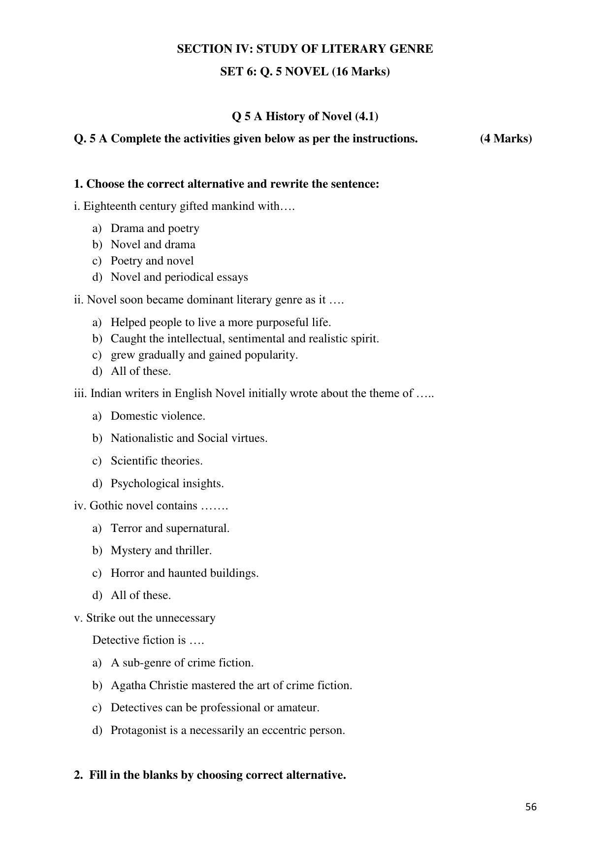 Maharashtra Board Class 12 इंग्रजी : तृतीय भाषा (माध्यम मराठी) 2023 Question Bank - Page 56
