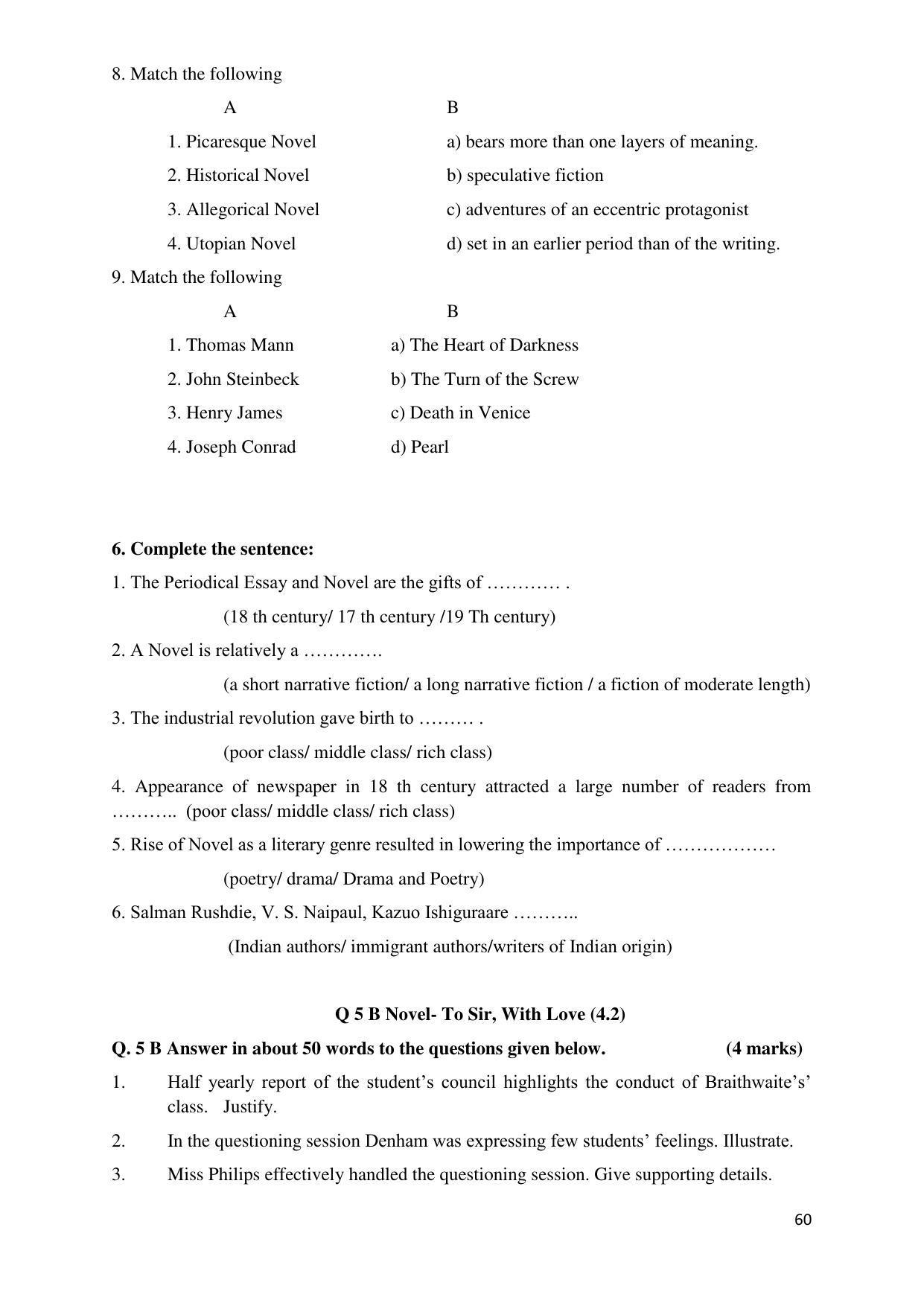 Maharashtra Board Class 12 इंग्रजी : तृतीय भाषा (माध्यम मराठी) 2023 Question Bank - Page 60