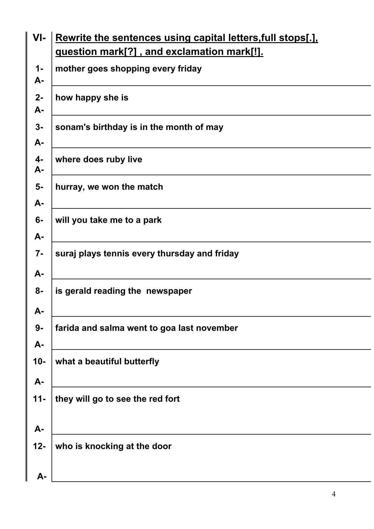 Worksheet for Class 2 English Assignment 72 The Coconut - Page 4