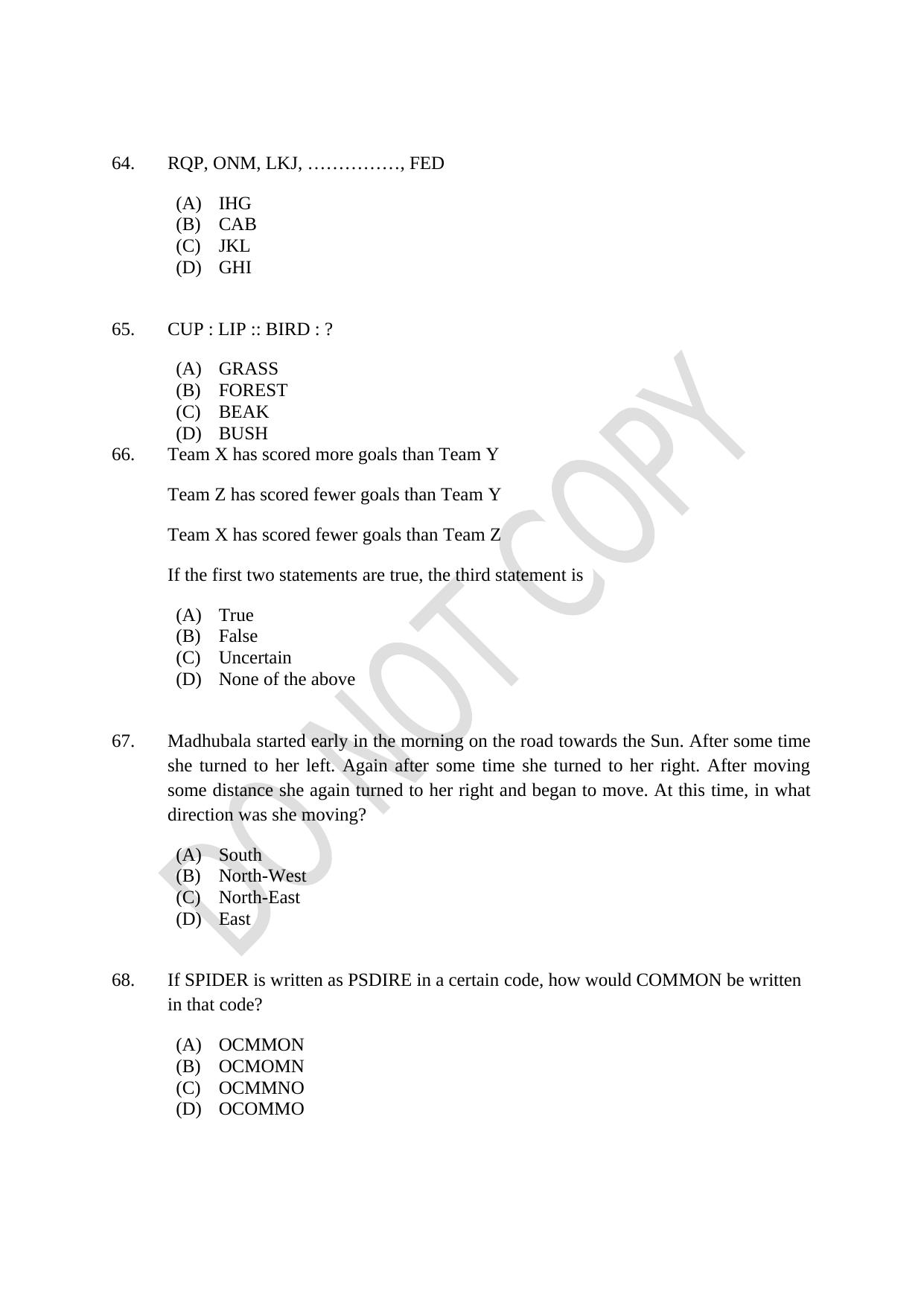 CUSAT CAT 2021 3 Year LLB Question Paper - Page 13