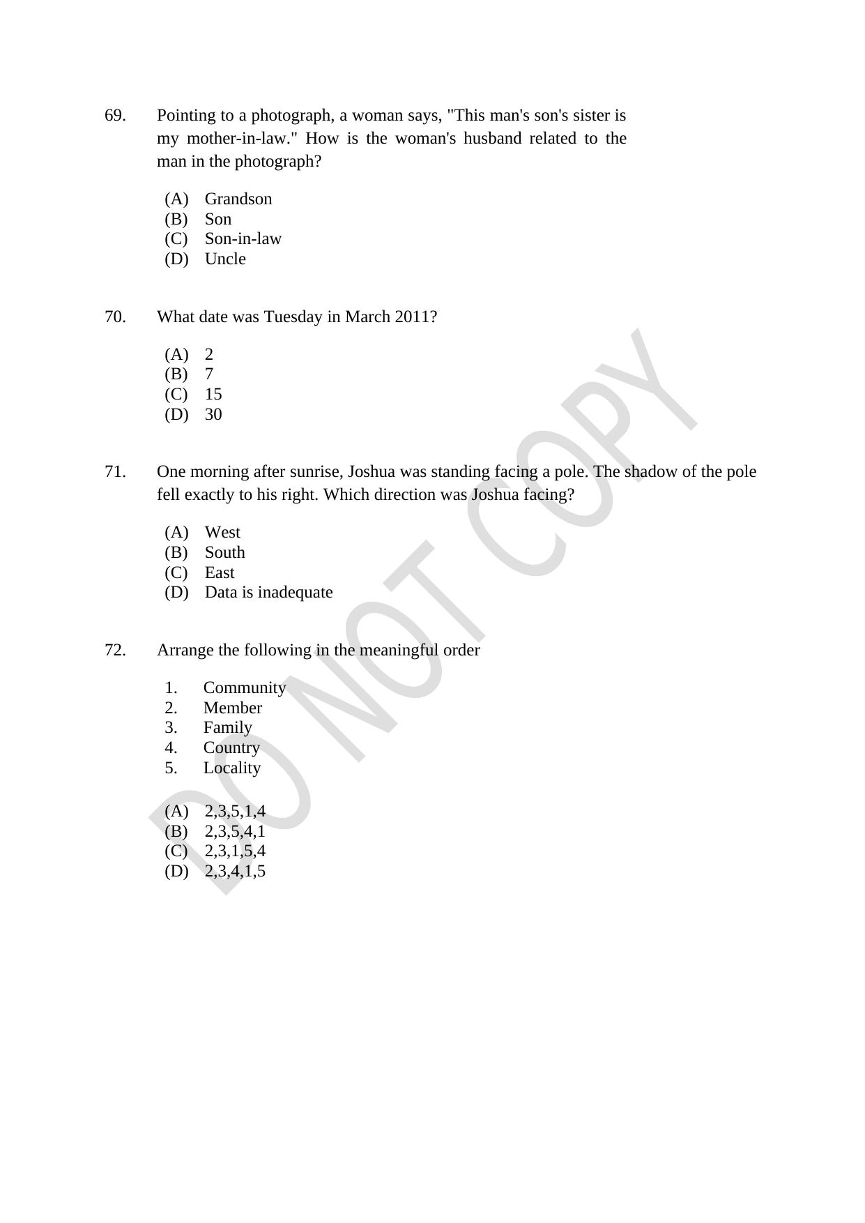 CUSAT CAT 2021 3 Year LLB Question Paper - Page 14