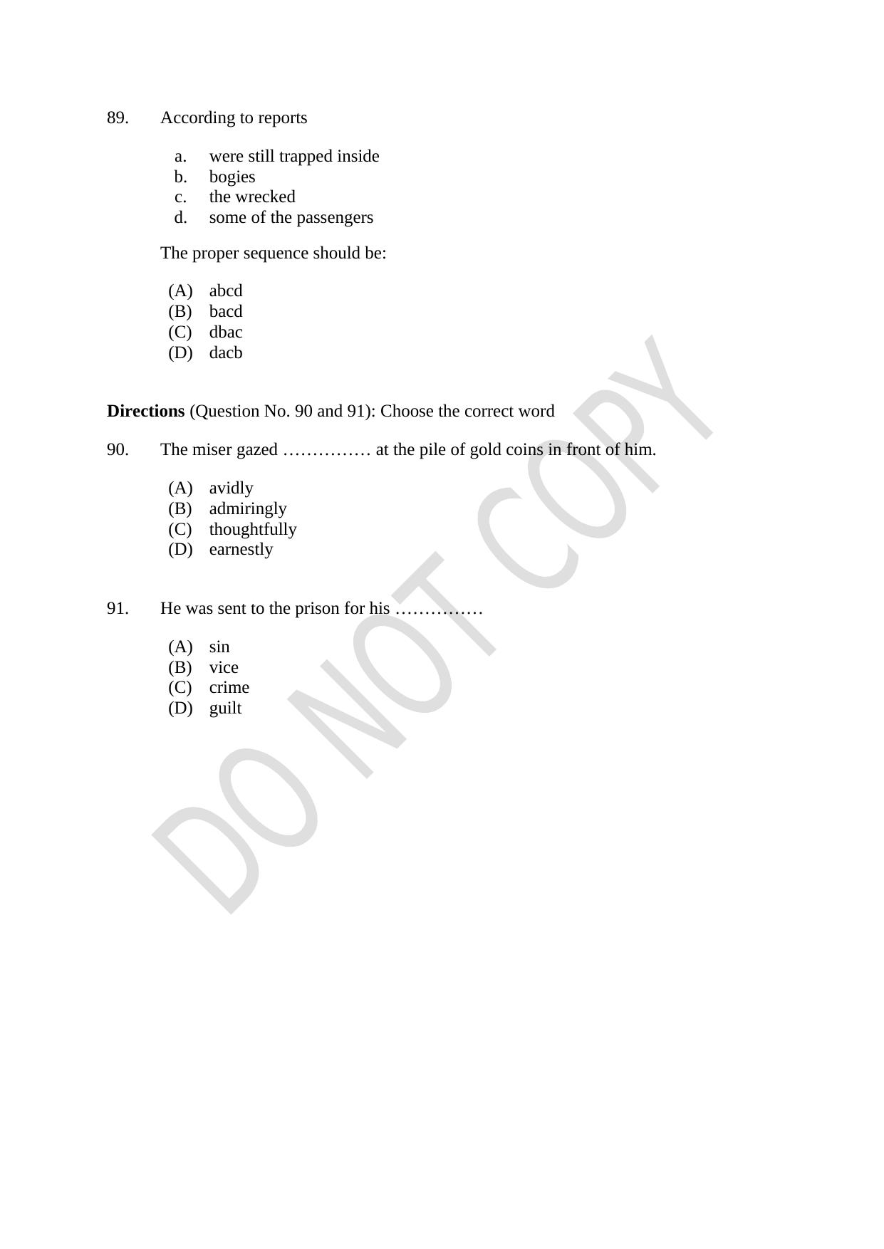 CUSAT CAT 2021 3 Year LLB Question Paper - Page 21