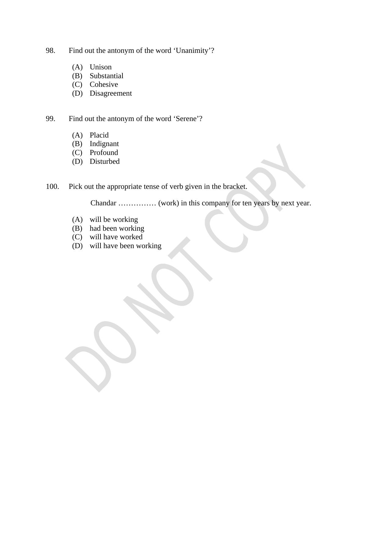 CUSAT CAT 2021 3 Year LLB Question Paper - Page 23