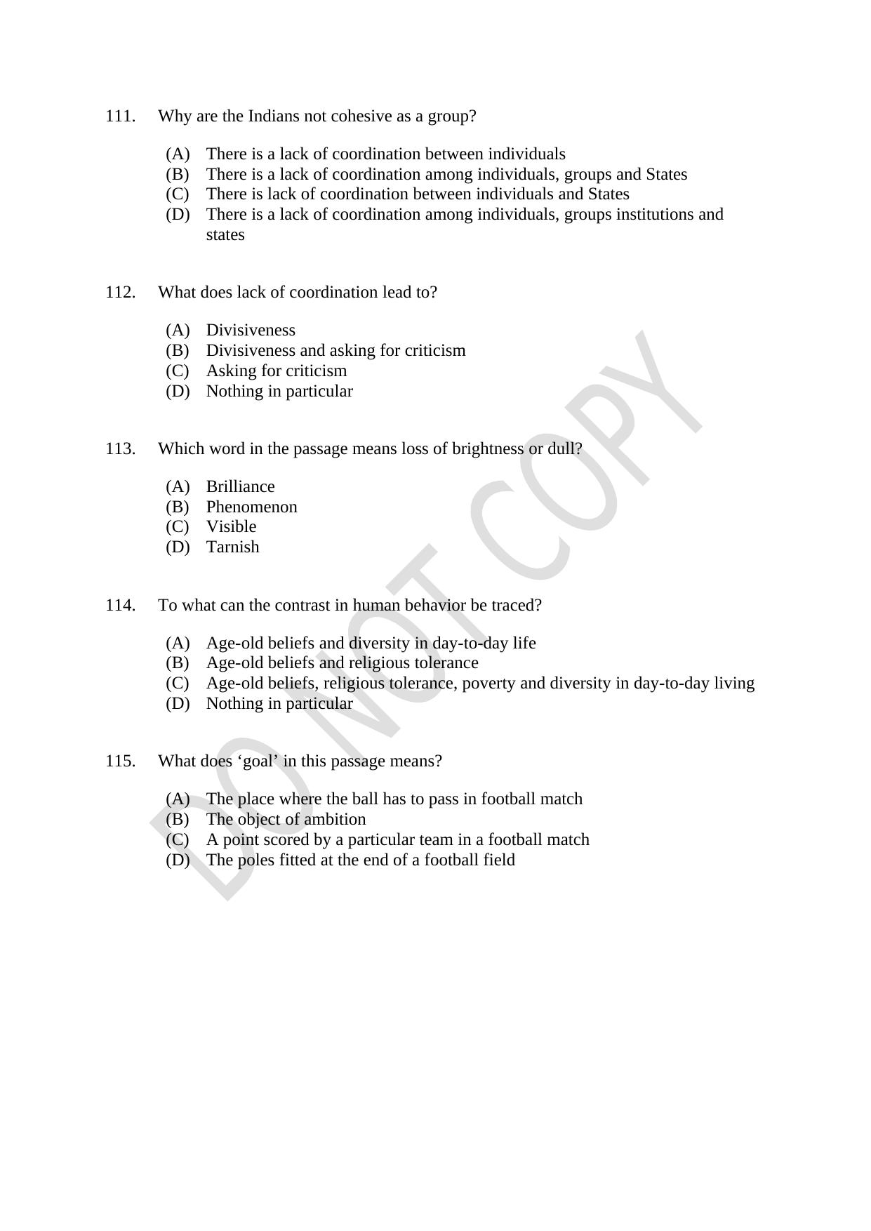 CUSAT CAT 2021 3 Year LLB Question Paper - Page 29