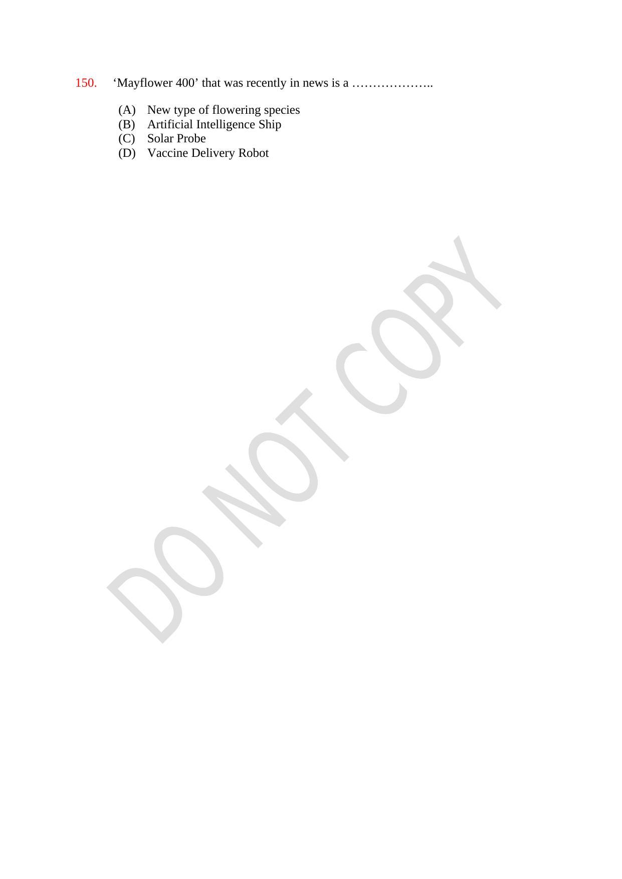 CUSAT CAT 2021 3 Year LLB Question Paper - Page 38