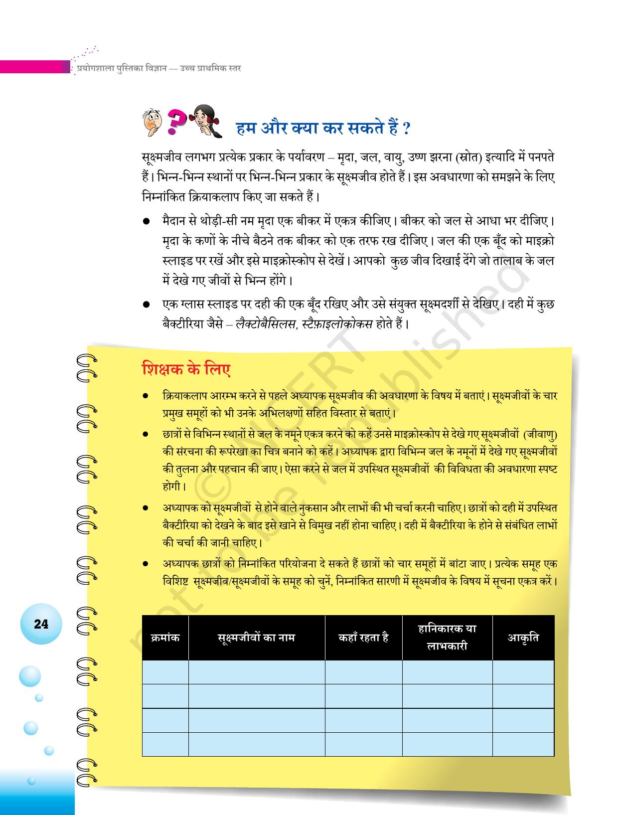 NCERT Laboratory Manuals for Class VI to VIII विज्ञान - थीम 1  - Page 24