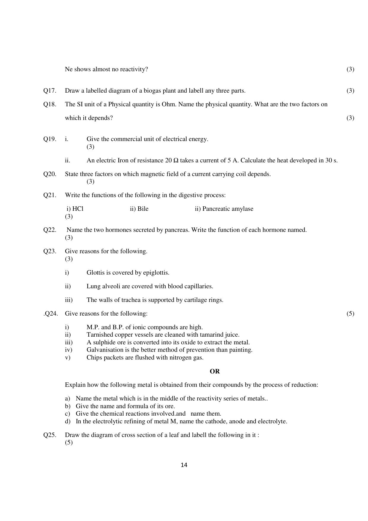CBSE Worksheets for Class 10 Science Collection of important questions Assignment - Page 2