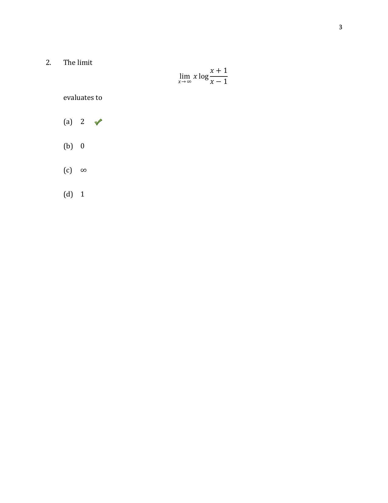 TIFR GS 2020 Physics Question Paper - Page 4