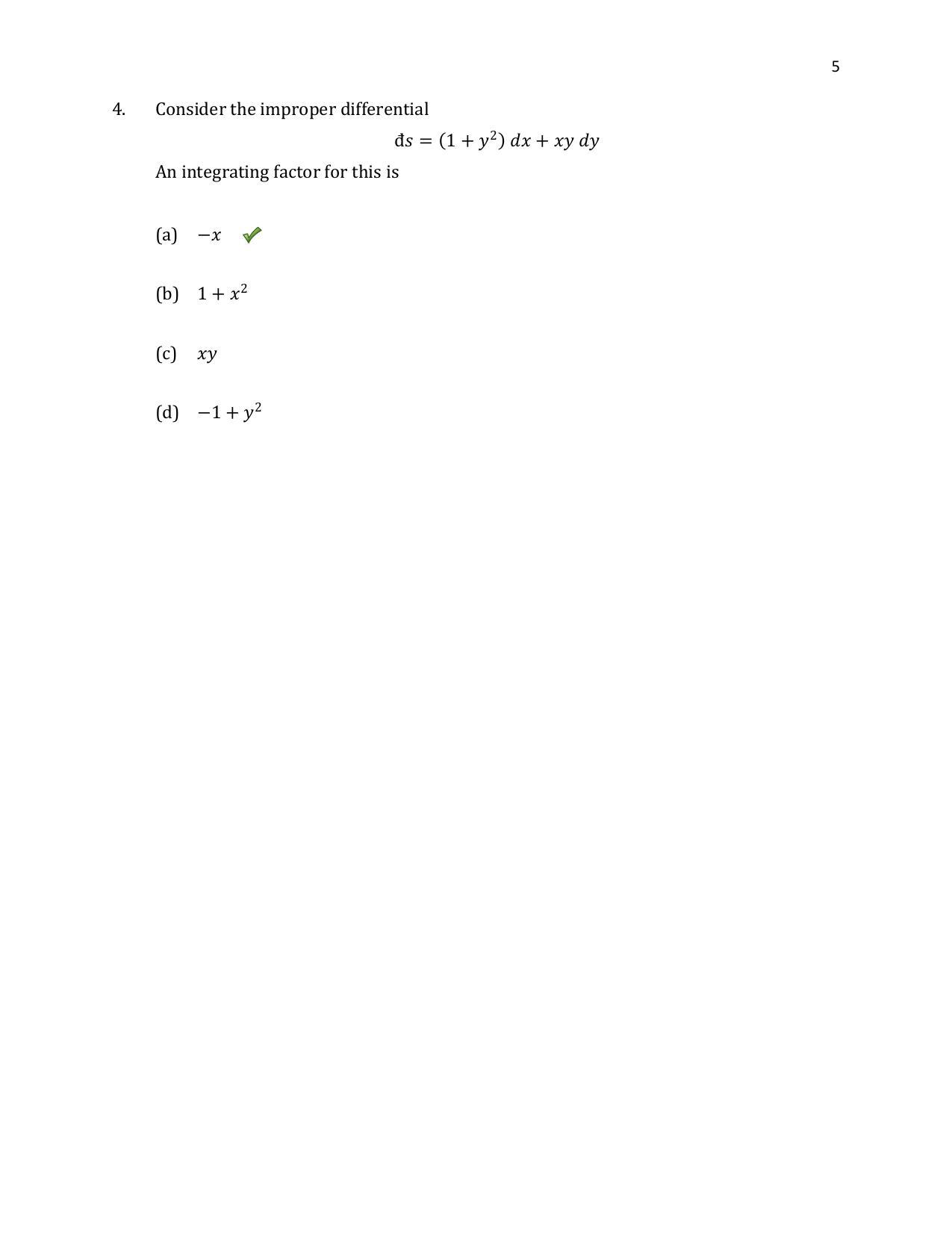 TIFR GS 2020 Physics Question Paper - Page 6