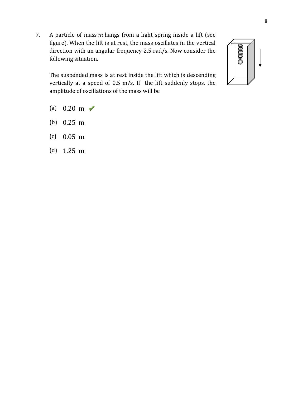 TIFR GS 2020 Physics Question Paper - Page 9
