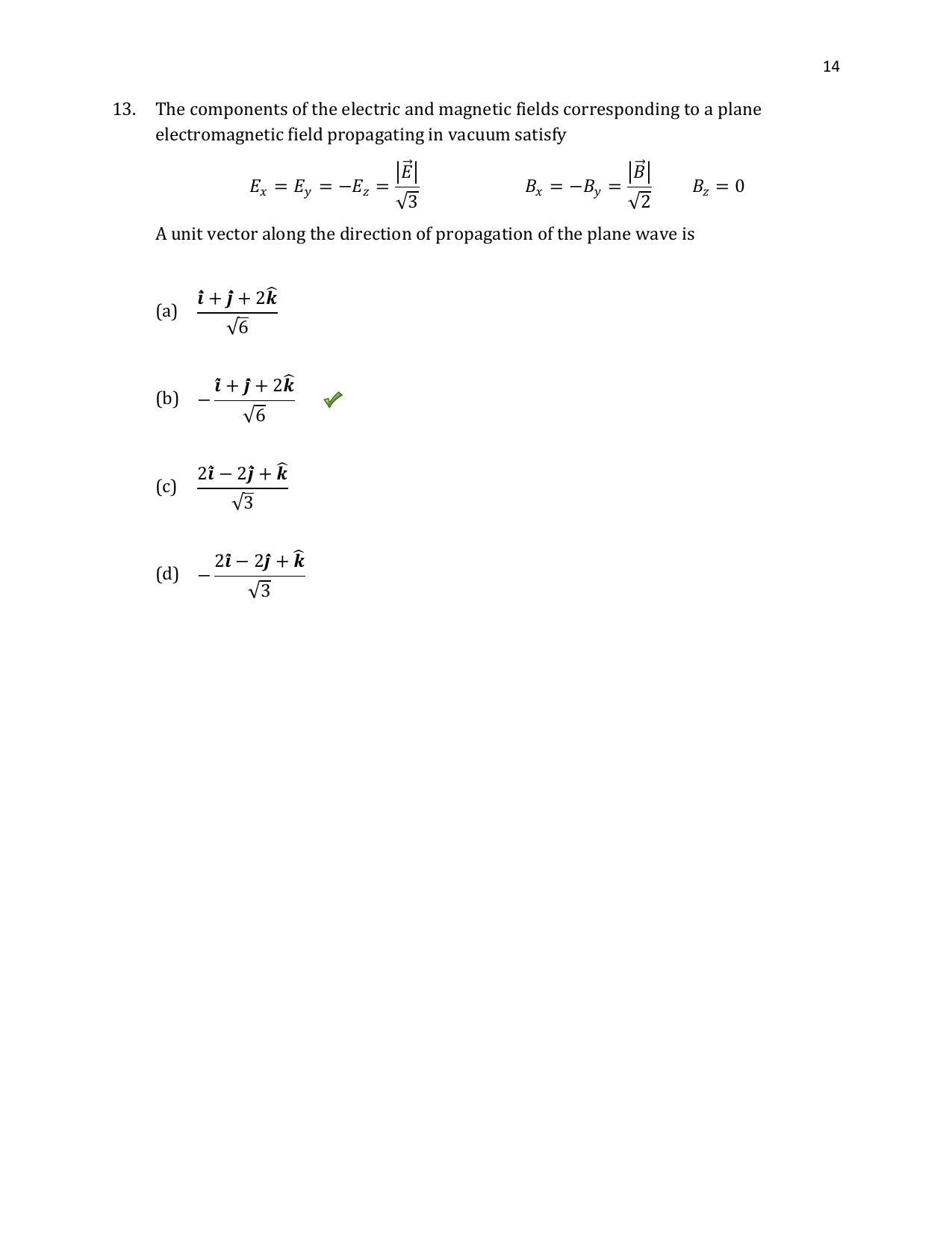 TIFR GS 2020 Physics Question Paper - Page 15